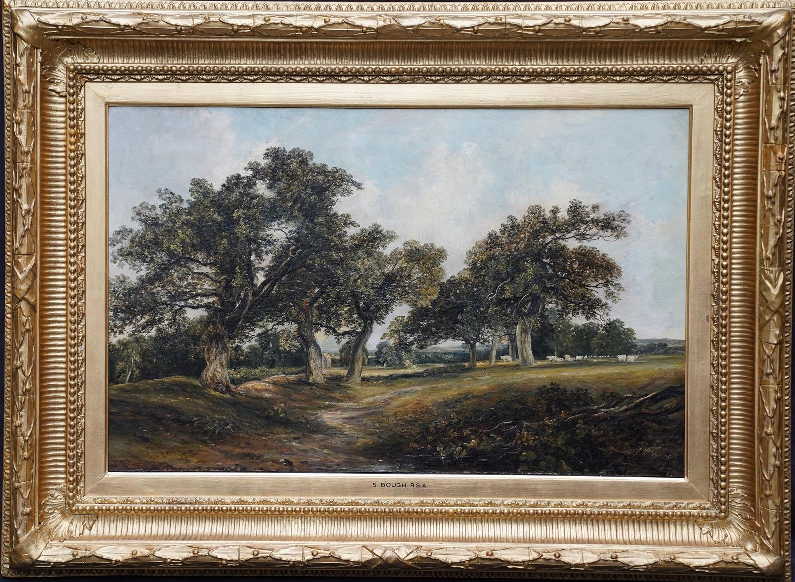 Samuel Boughcadzow Forest Scotland   British Mid 19thc Art Scottish Landscape Oil Painting1855