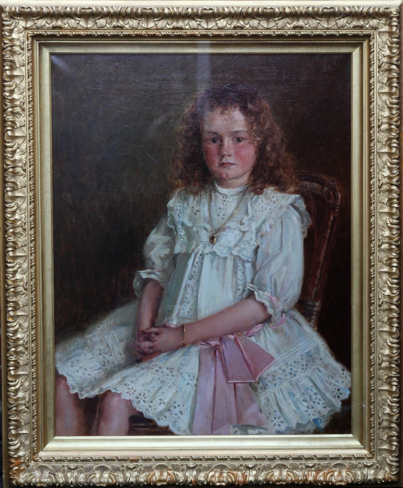 photo for sale Ernest Higgins Riggportrait Of A Young Welsh Girl   Enid Richards   British Edwardian Staithes Art1911