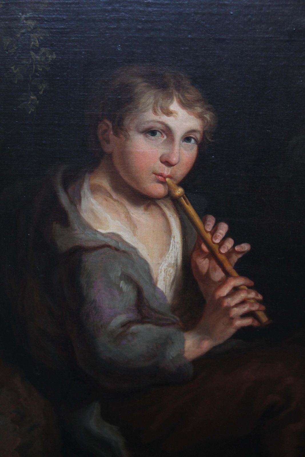 Thomas Barker Of Bath (Att.) Portrait Of Boy Playing A Flute   18th/19th Century Art Old Master Oil Paintingcirca 1800 photo Art