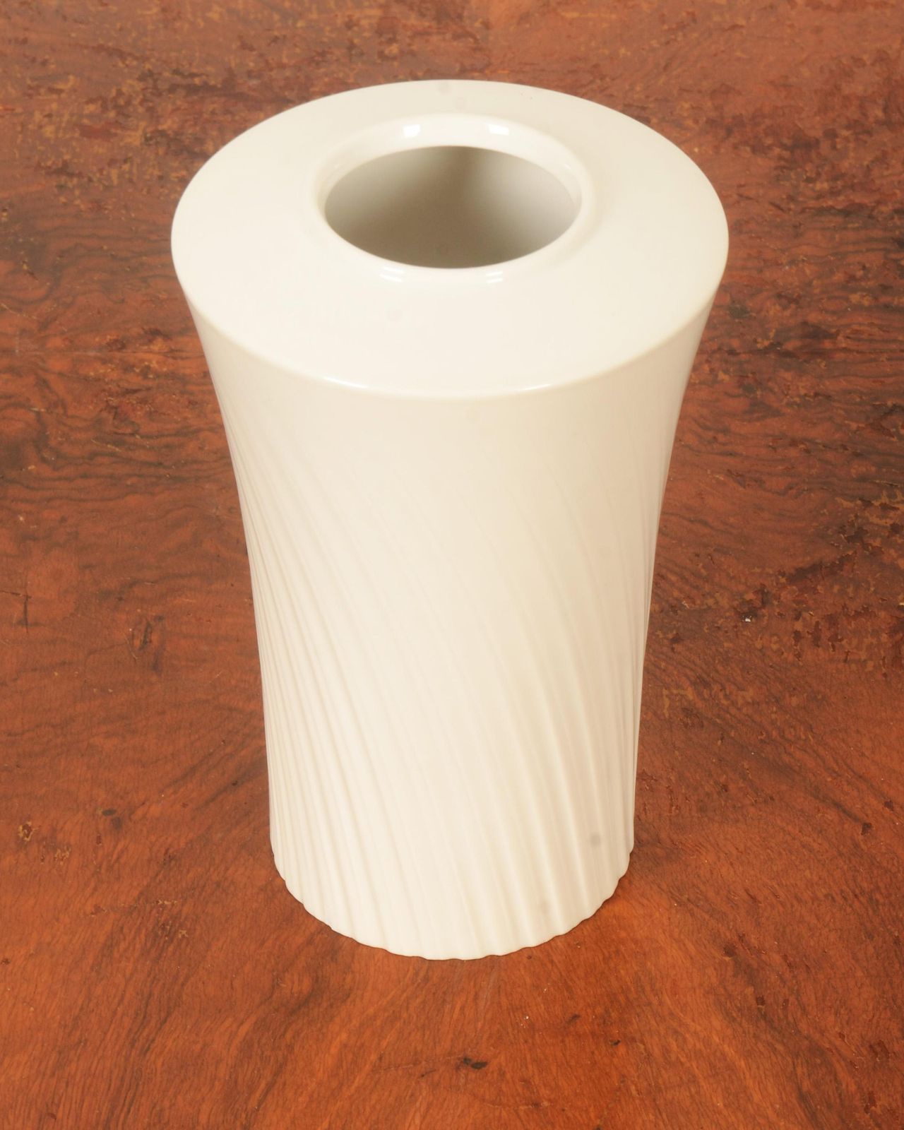 Kpm Berlin White Porcelain Vase Narzisse Designed By Siegmund Schütz photo for sale