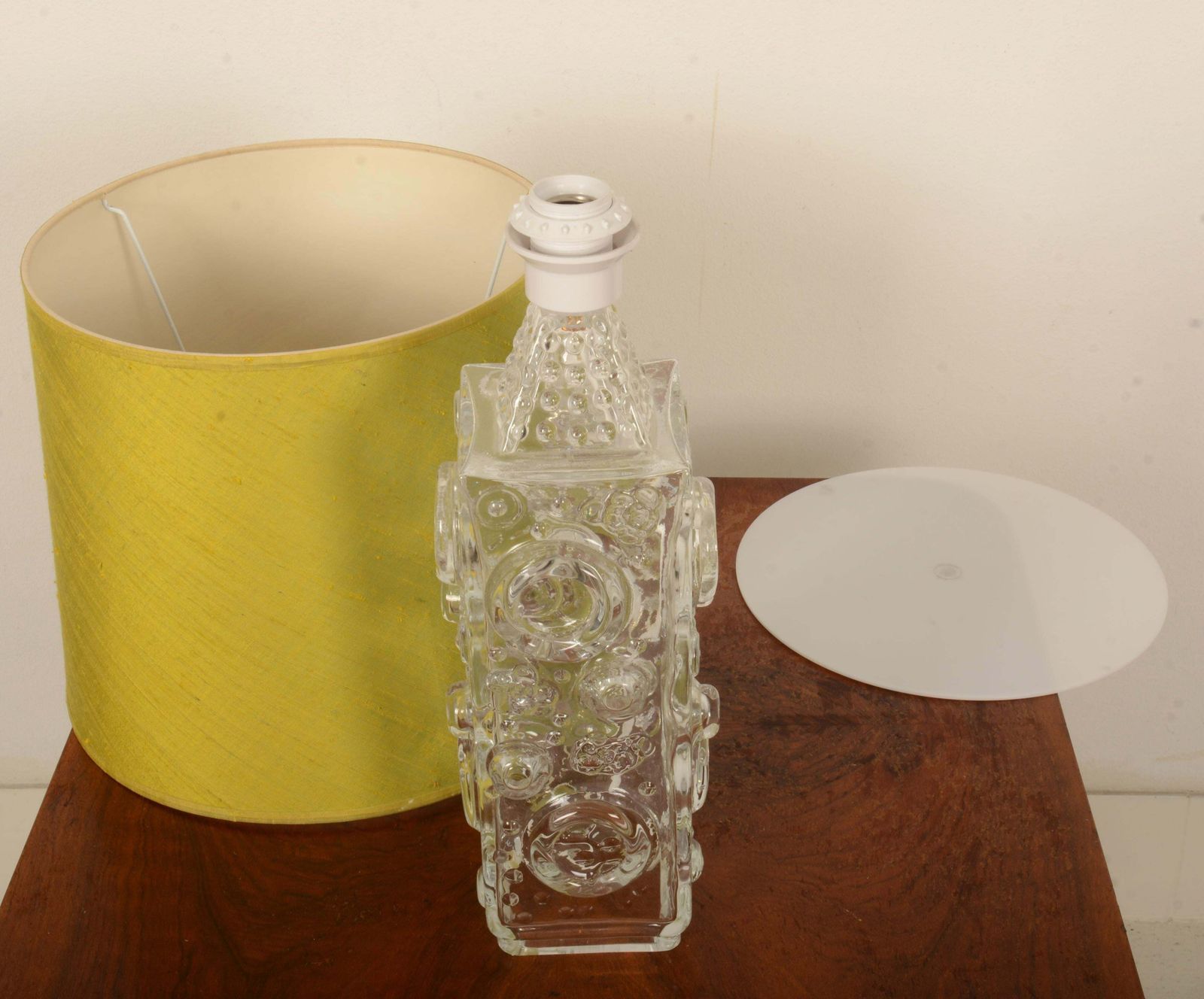 Large Glass Lamp Lamp By Josef Schott For Smalandshyttan photo vintage