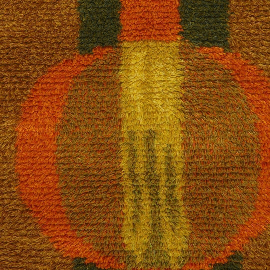 Nab Wool Carpet, Rug Yellow/Brown, By Assar Andersson photo for sale