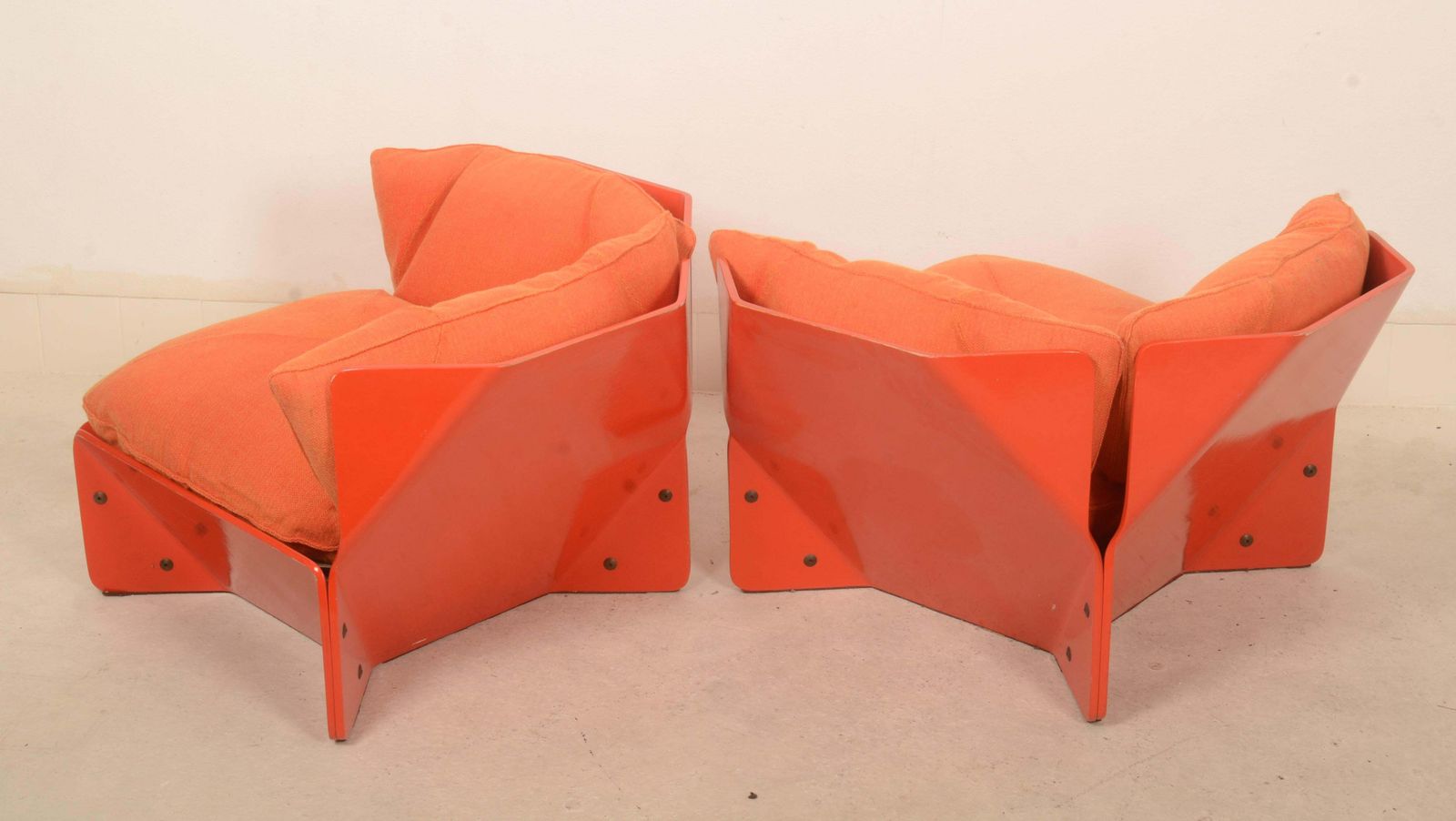 photo for sale 1970s Orange Christensen & Larsen Sofa Or Chairs