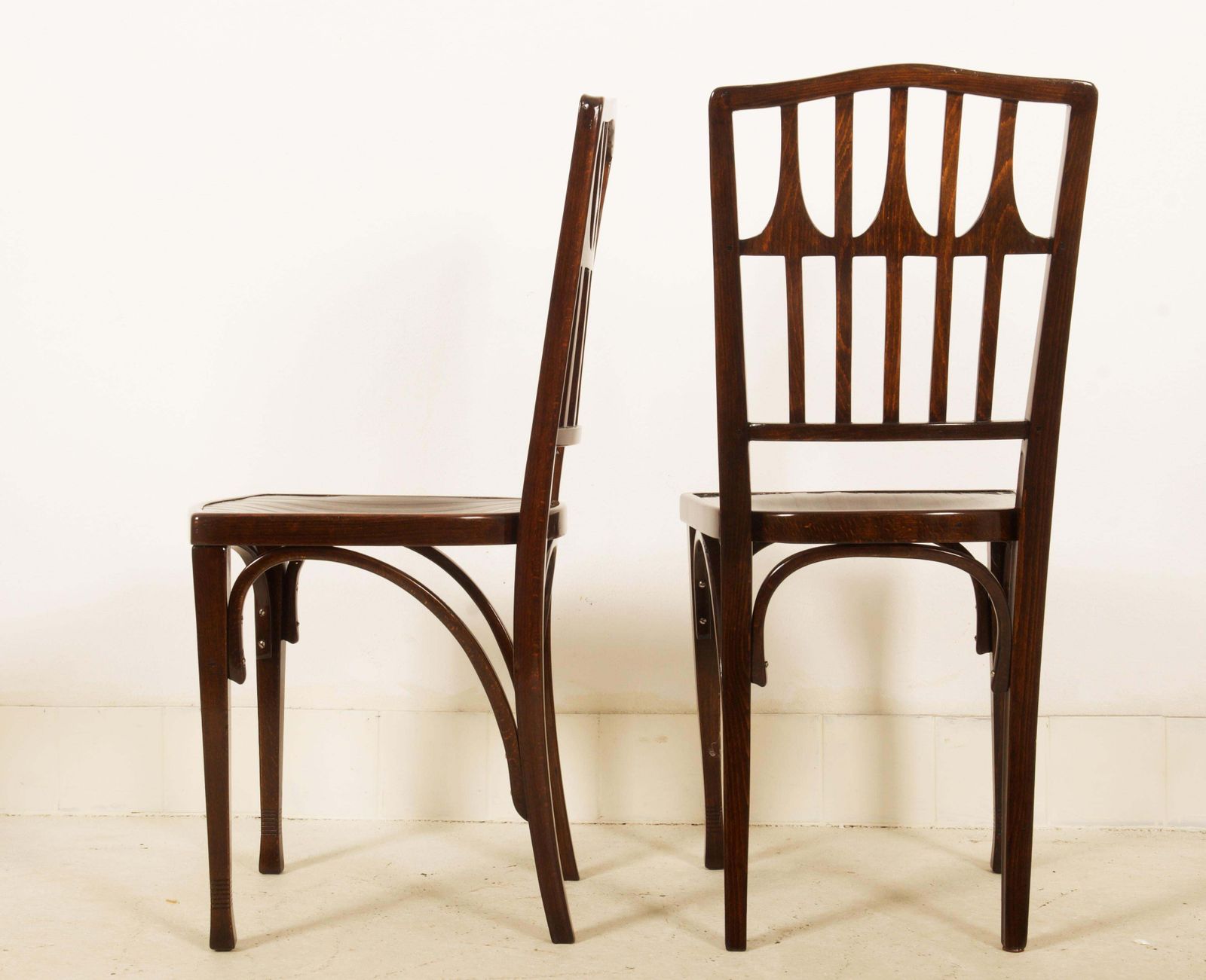 Set Of Two Dinning Chairs By Koloman Moser Fo J.J. Kohn photo vinterior
