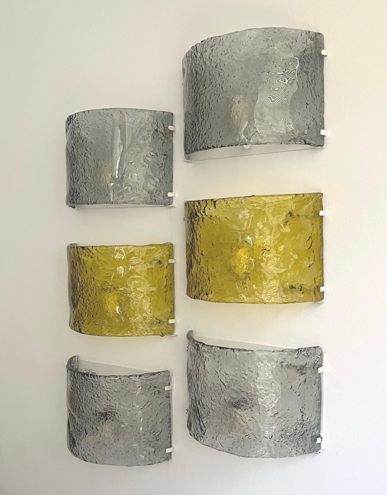 Midcentury Mural Of Murano Wall Sconces By Carlo Nason For Av.Mazzega, 1970s photo for sale