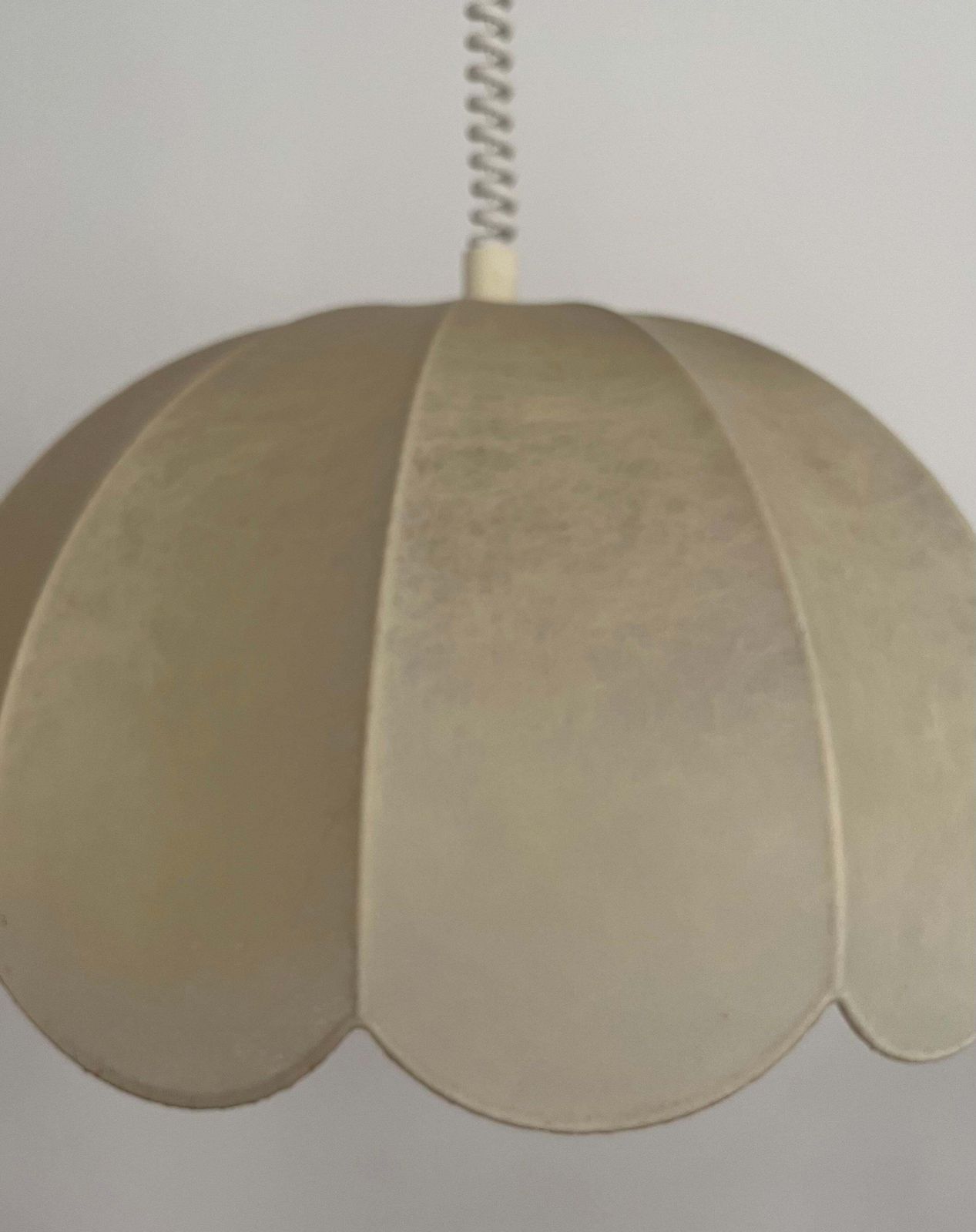 photo for sale German Mid Century "Cocoon" Flower Adjustable Chandelier By Goldkant, 1970s