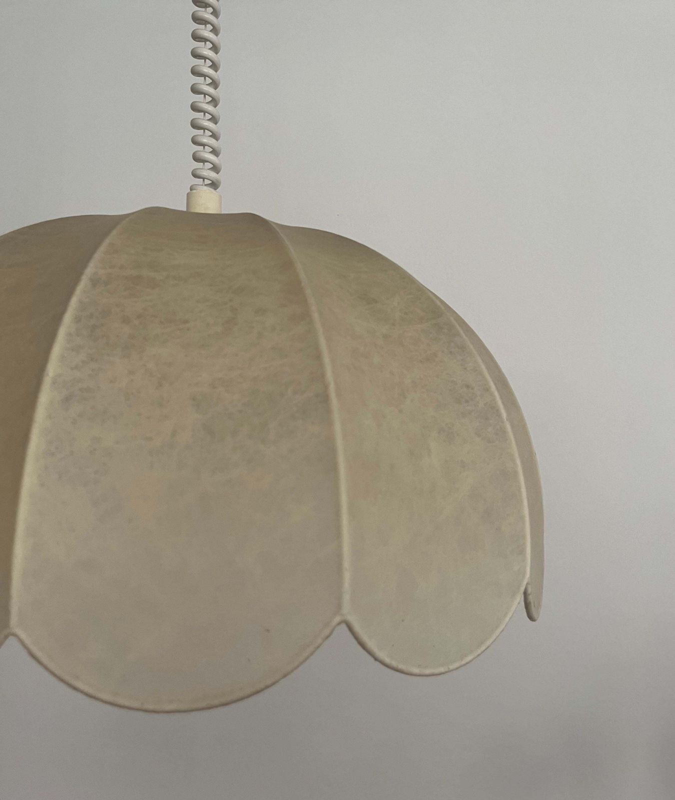 photo vinterior German Mid Century "Cocoon" Flower Adjustable Chandelier By Goldkant, 1970s