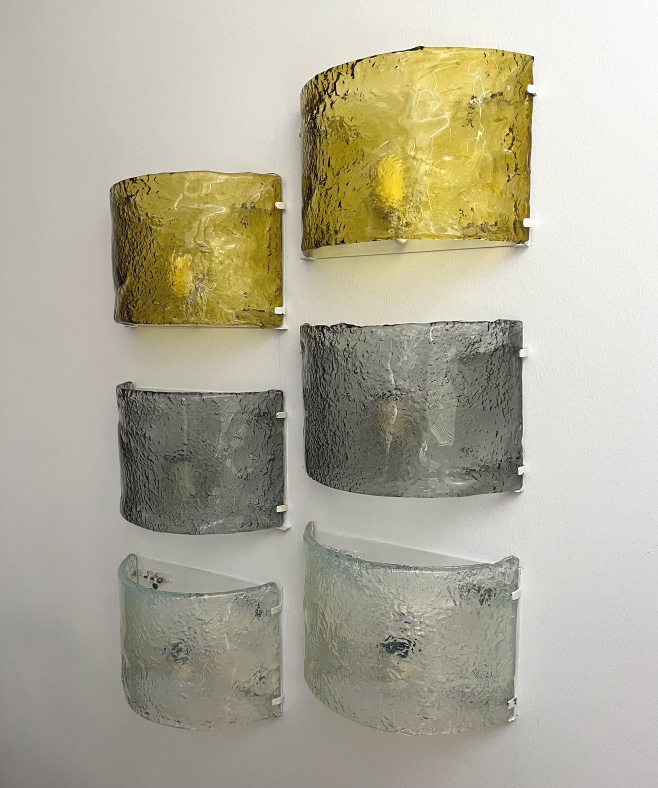 Midcentury Mural Of Murano Wall Sconces By Carlo Nason For Av.Mazzega, 1970s photo vinterior
