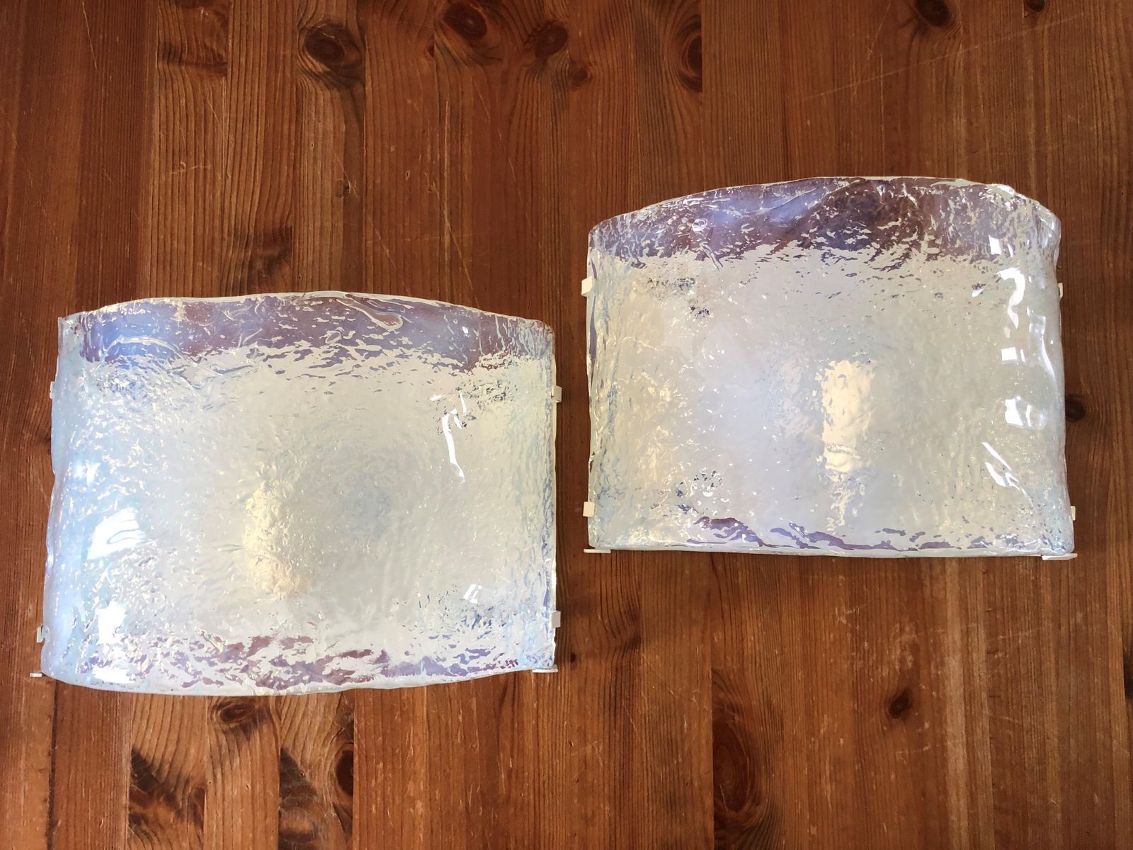 4456.0 Italian Set Of Three Murano Wall Sconces By Carlo Nason For Mazzega, 1970s photo