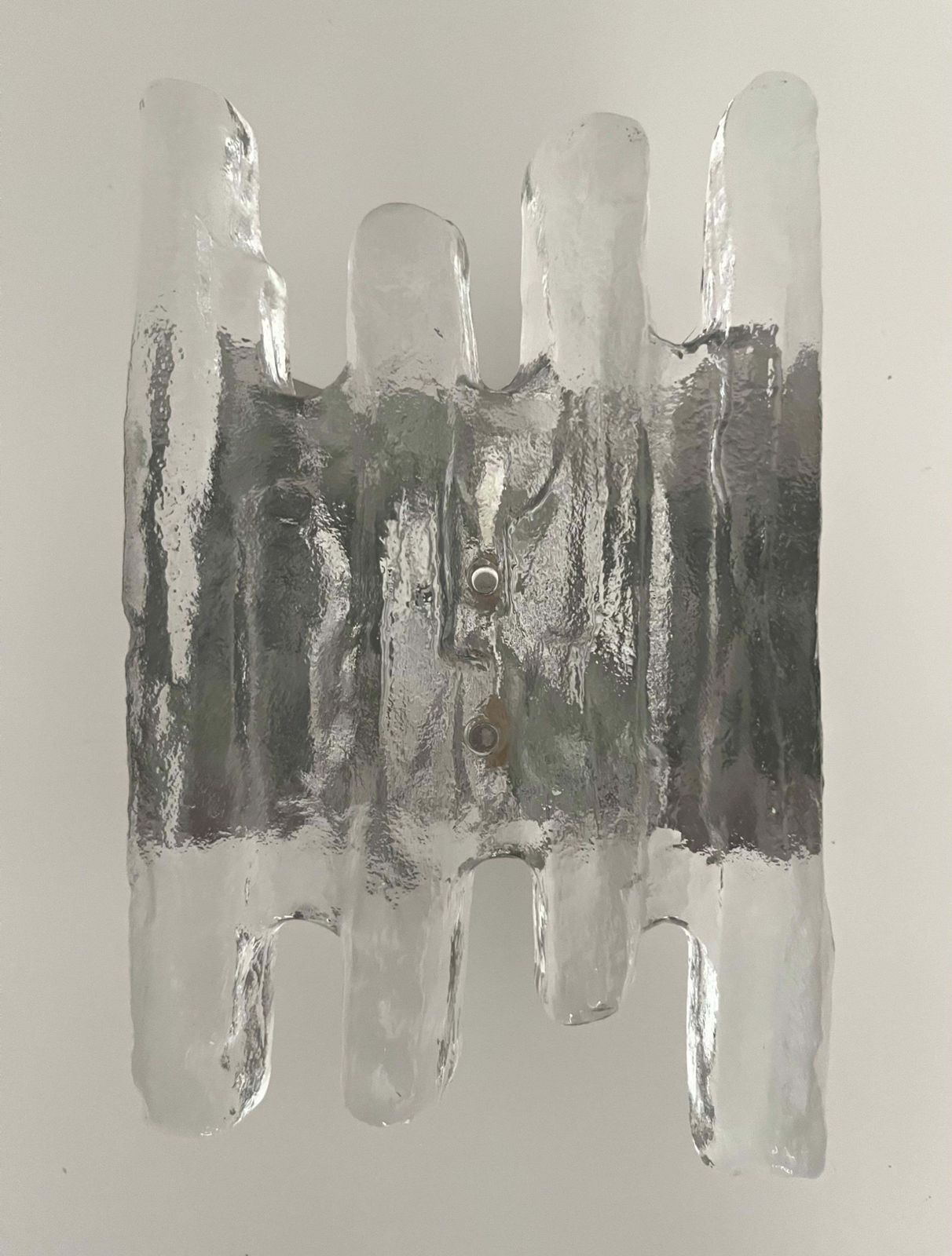 Pair Of Midcentury Austrian Murano Glass "Faun" Wall Sconces By Kalmar, 1970s photo Lighting
