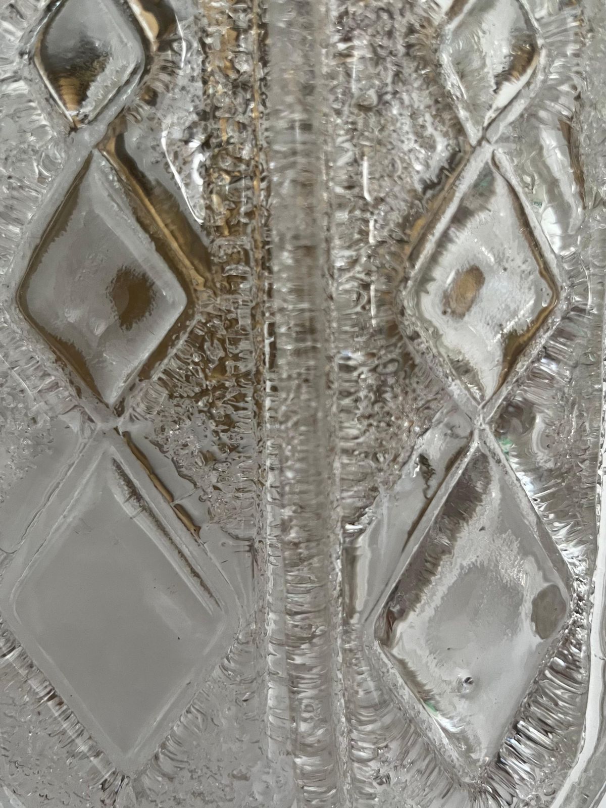 Italian Pair Of Midcentury Clear Murano Glass Wall Sconces, 1970s photo Lighting