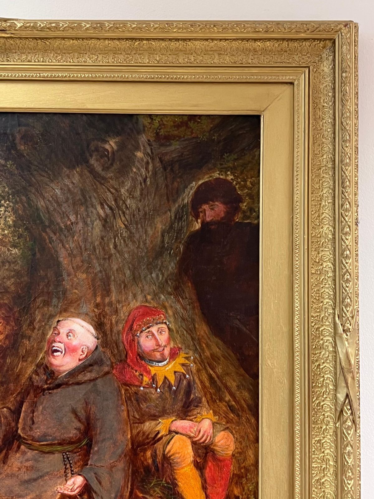 English Victorian Oil Large 19th Century English Victorian Oil Painting Robin Hood & Merry Men photo Art