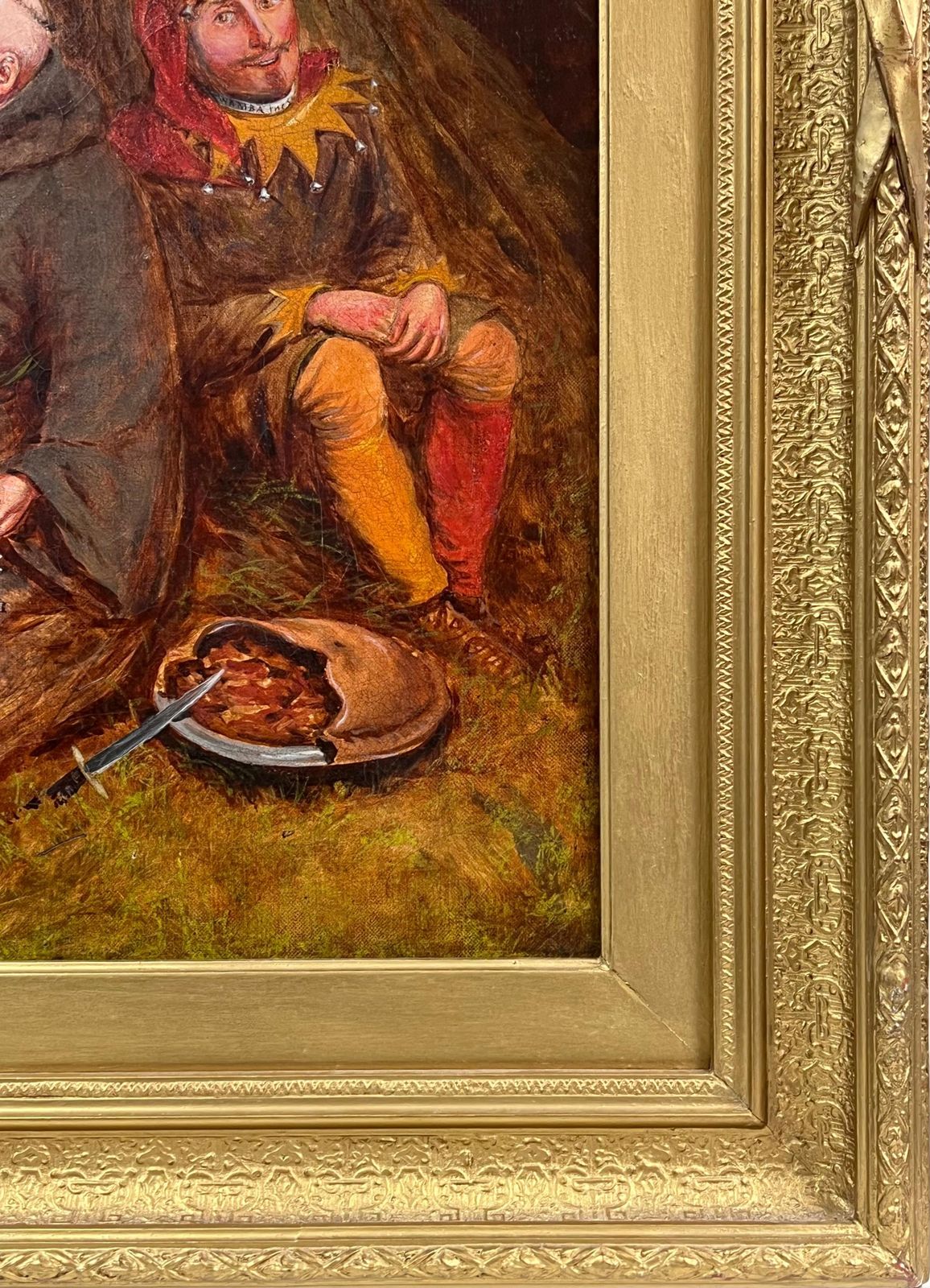 English Victorian Oil Large 19th Century English Victorian Oil Painting Robin Hood & Merry Men photo 1850.0