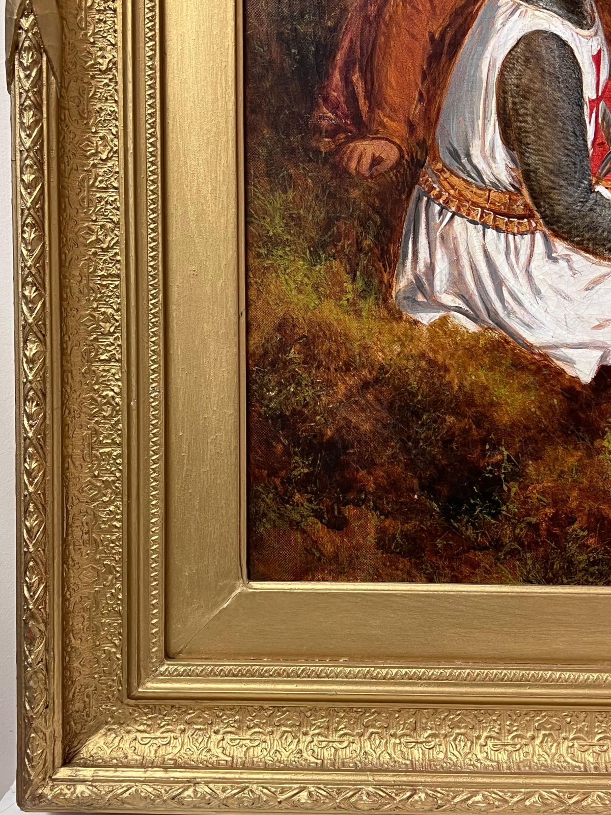 English Victorian Oil Large 19th Century English Victorian Oil Painting Robin Hood & Merry Men photo buy