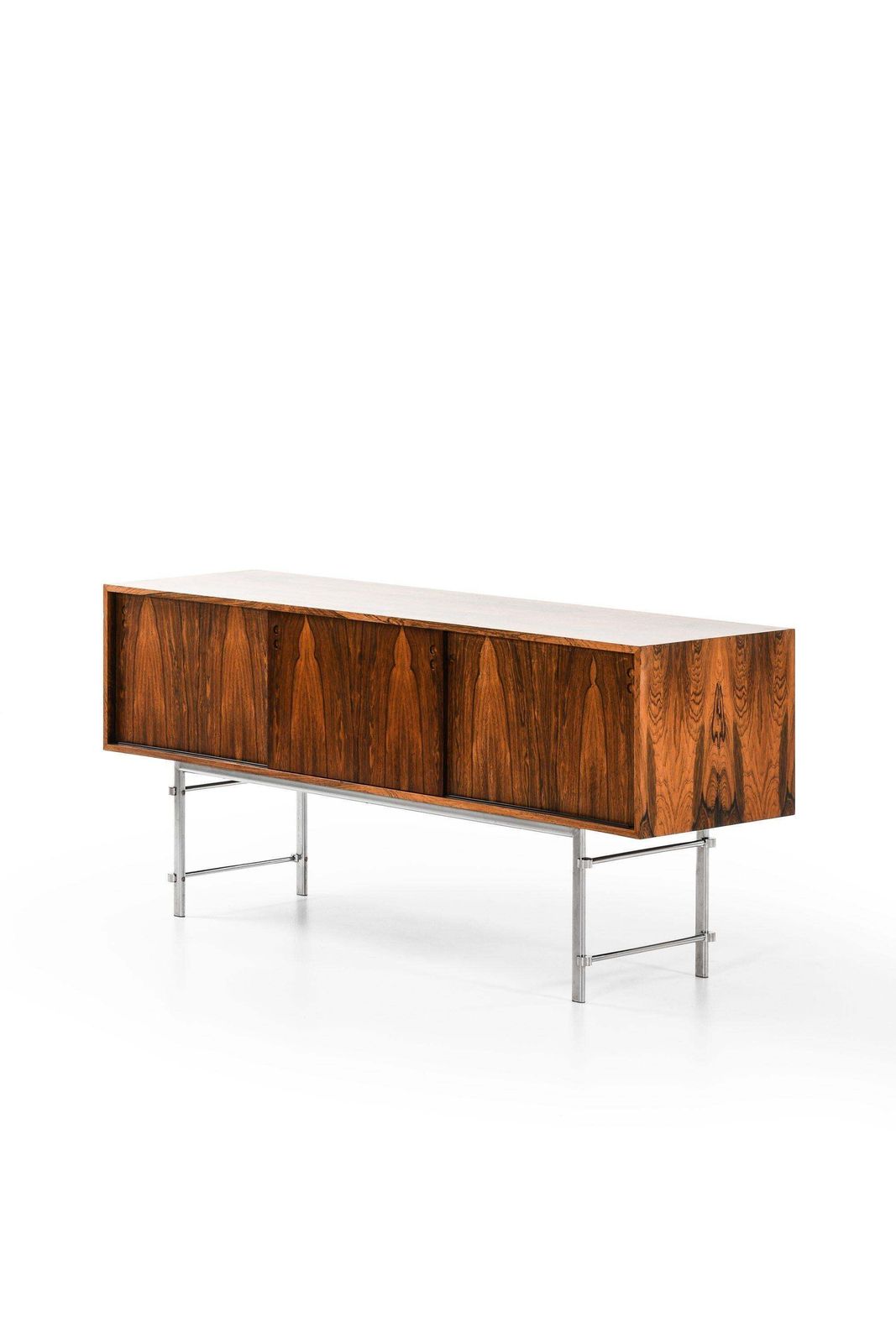 Freestanding Sideboard In Rosewood And Chromed Steel By Jan Lunde Knudsen photo furniture