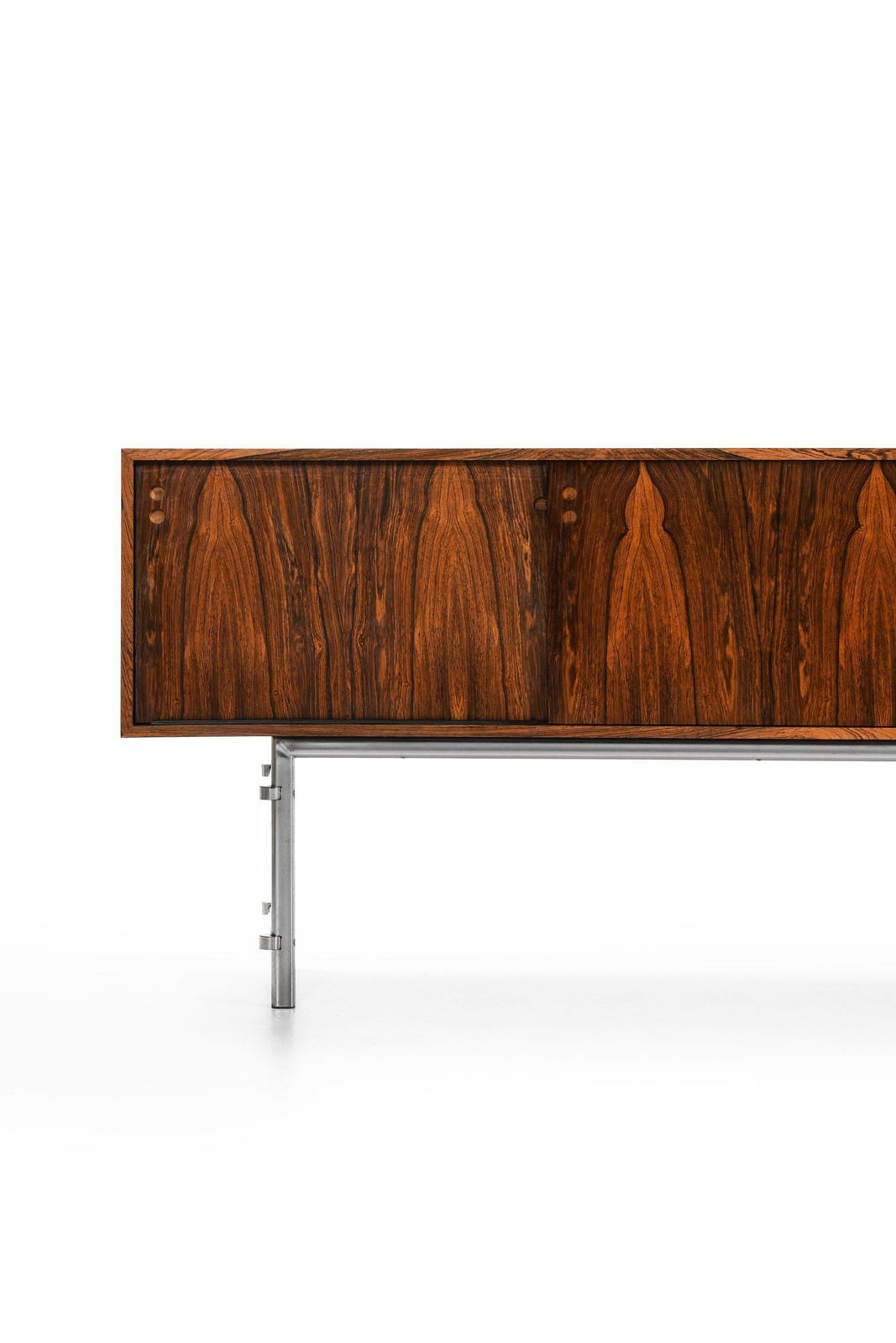 Freestanding Sideboard In Rosewood And Chromed Steel By Jan Lunde Knudsen photo Furniture
