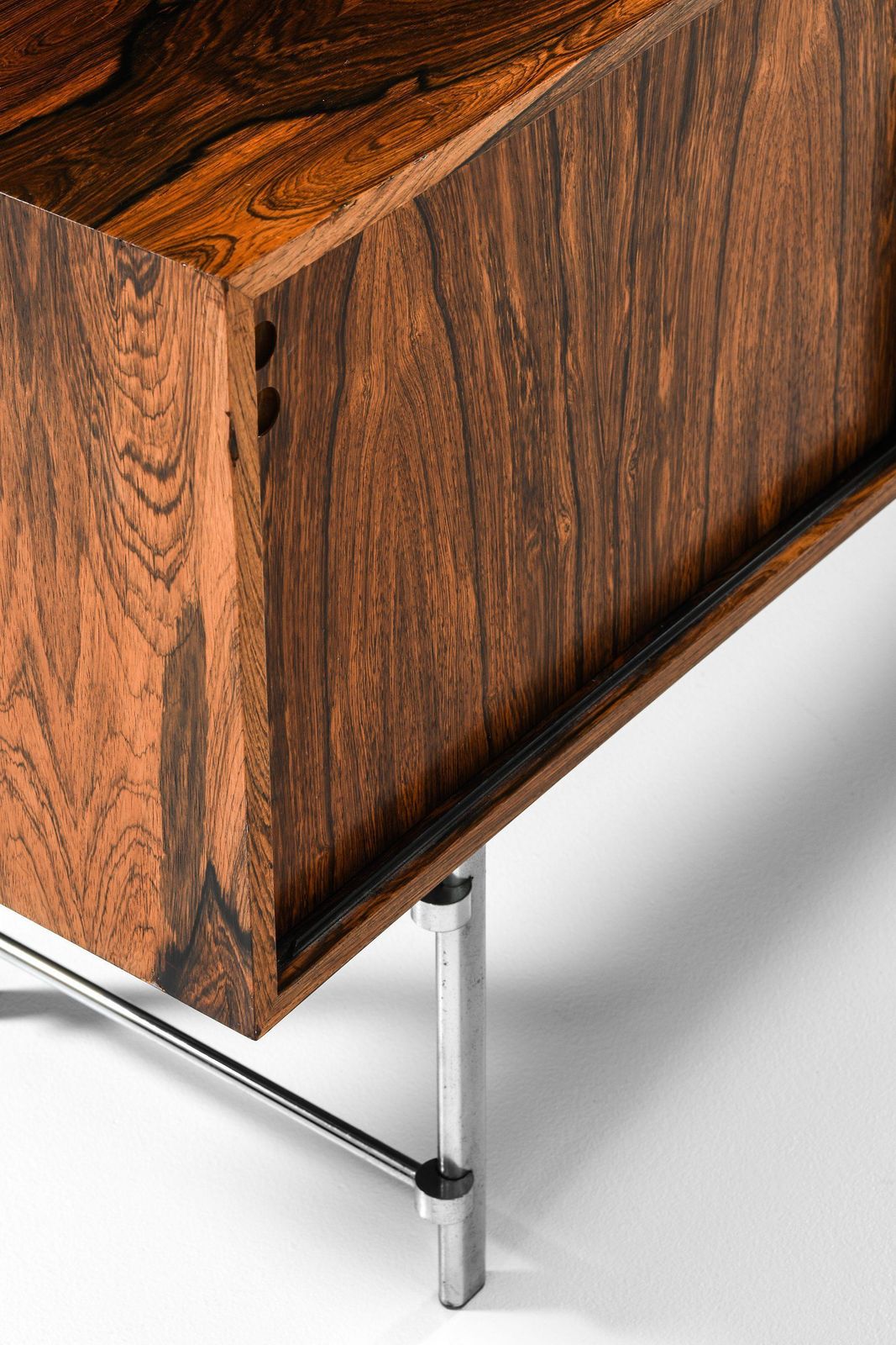 Freestanding Sideboard In Rosewood And Chromed Steel By Jan Lunde Knudsen photo vinterior