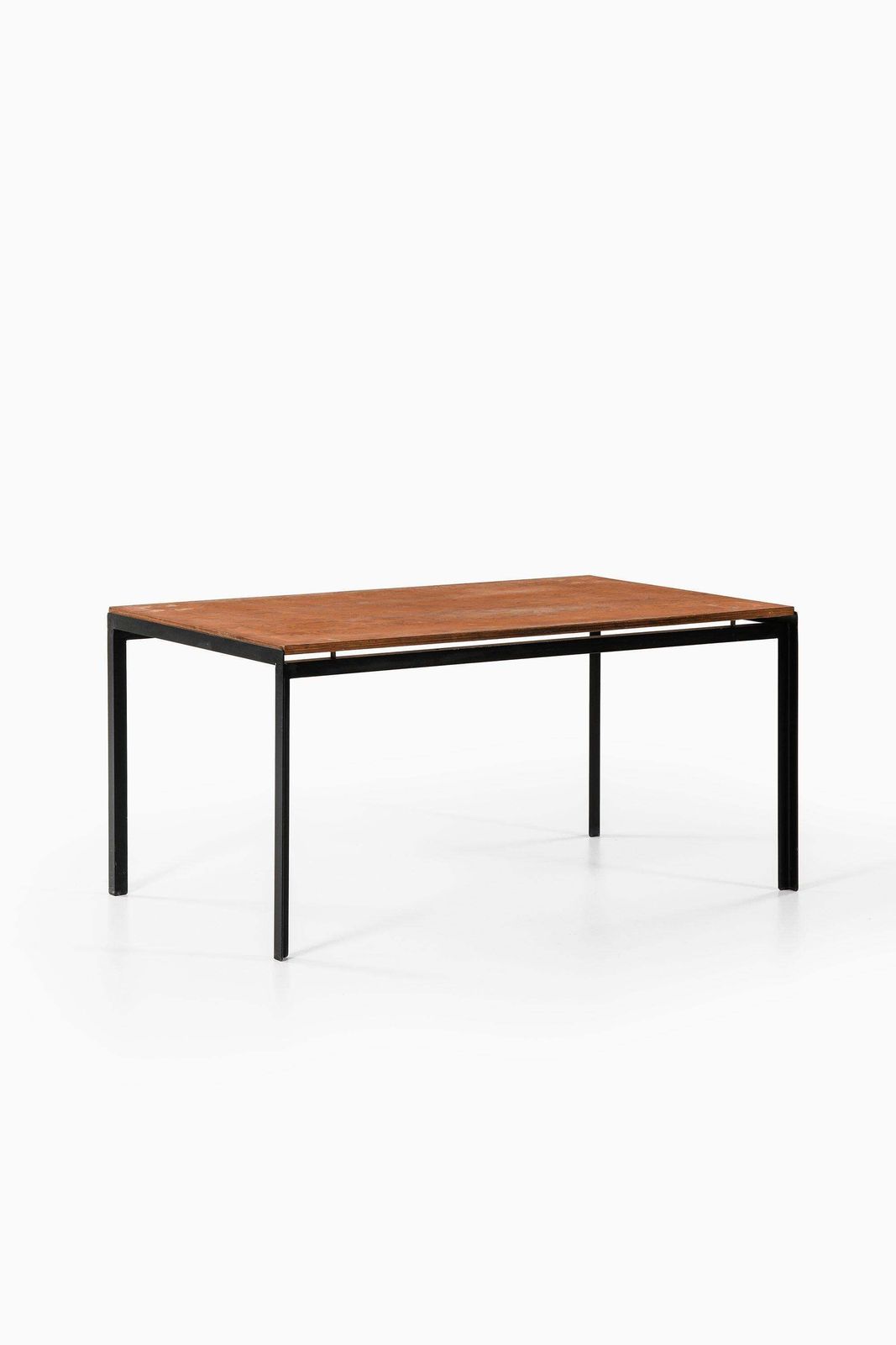 Academy Table In Black Lacquered Steel And Pine By Poul Kjærholm, 1950's photo furniture
