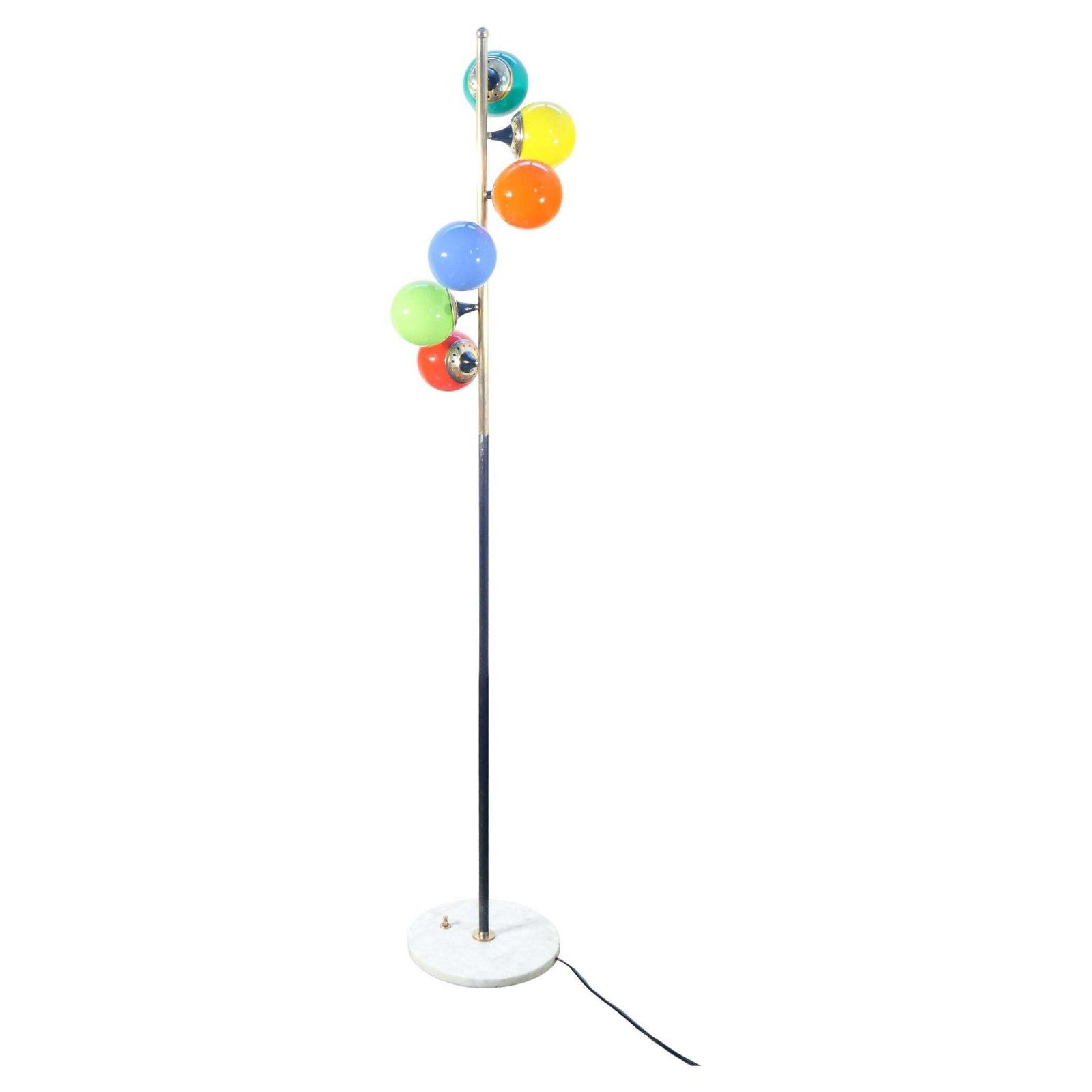 Lampada Da Terra Alberello Design Stilnovo. Accensione A Tre Fasi. Italia, 1960s