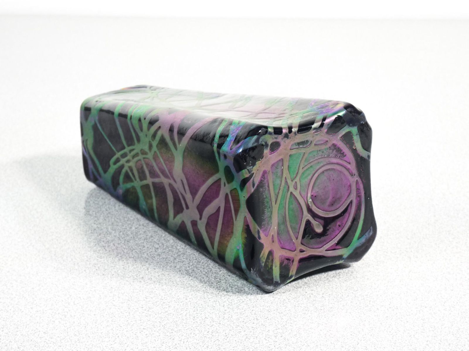 Home Decor Pallme König Iridescent Blown Glass Vase. Austria, Years 10 photo