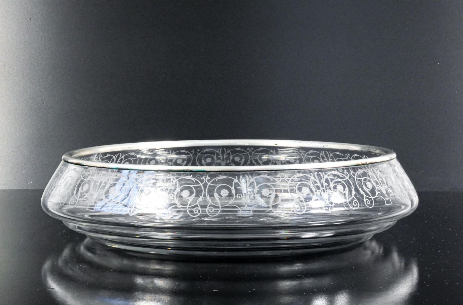 Centerpiece Vase, Fruit Bowl Baccarat Decoration Rohan Silver Rim 800 photo Home Decor
