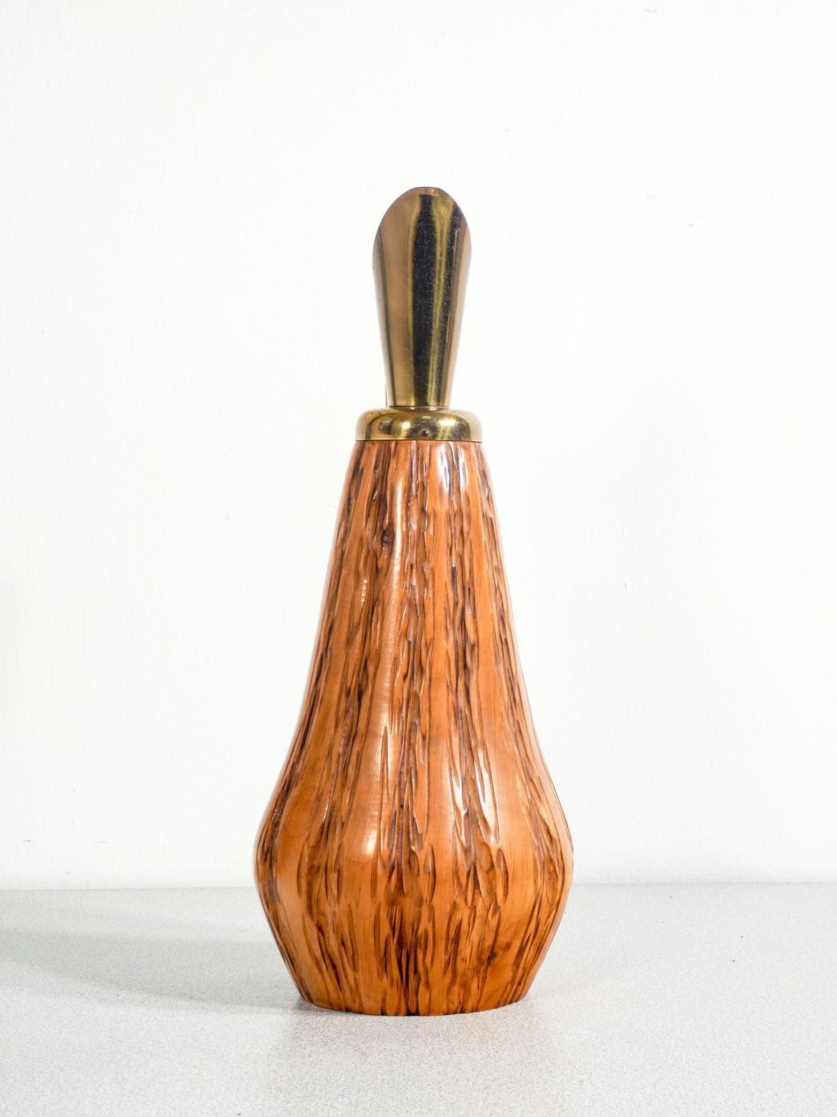 Pitcher, Design Aldo Tura For Macabò. Wood And Brass. Italy, 50s photo buy