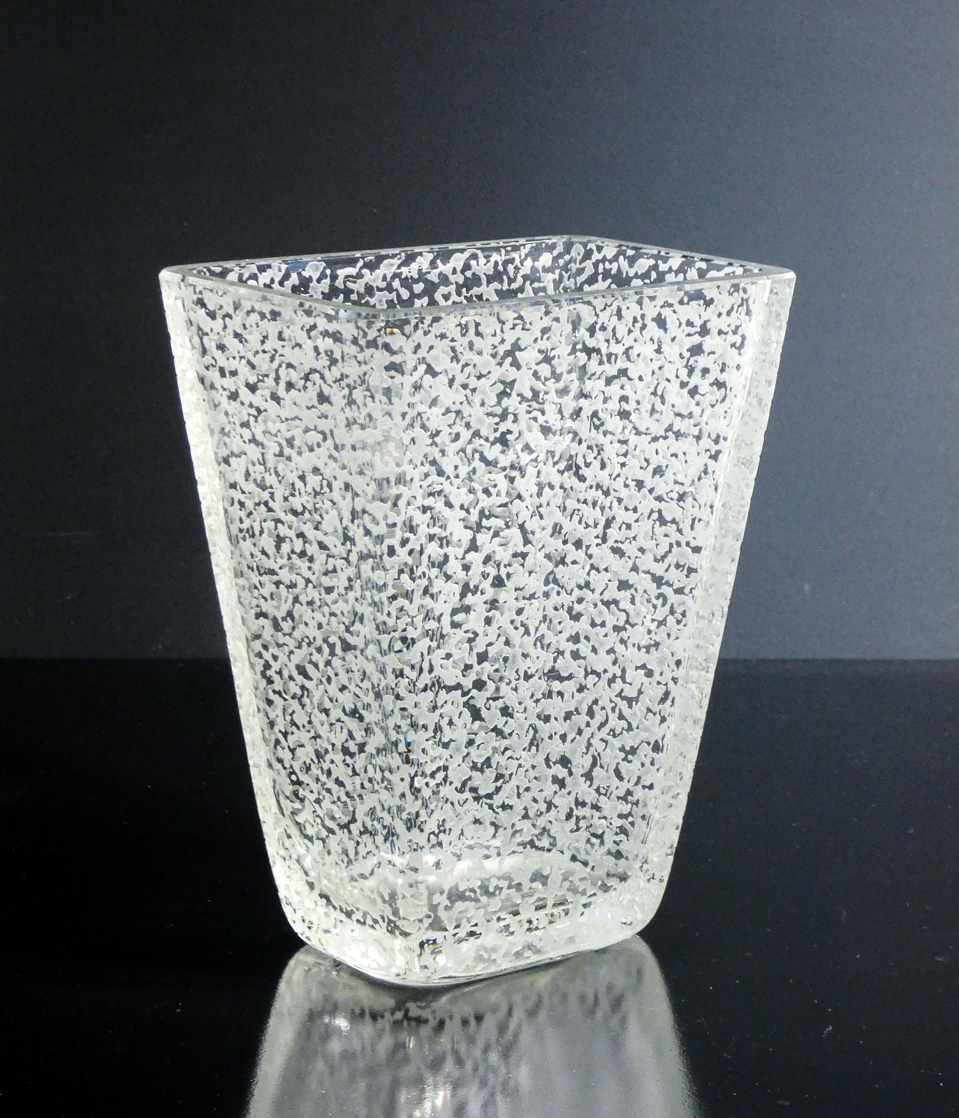Etched Glass Vase Design Conterie & Cristallerie Murano. Anni 60 photo 284.0