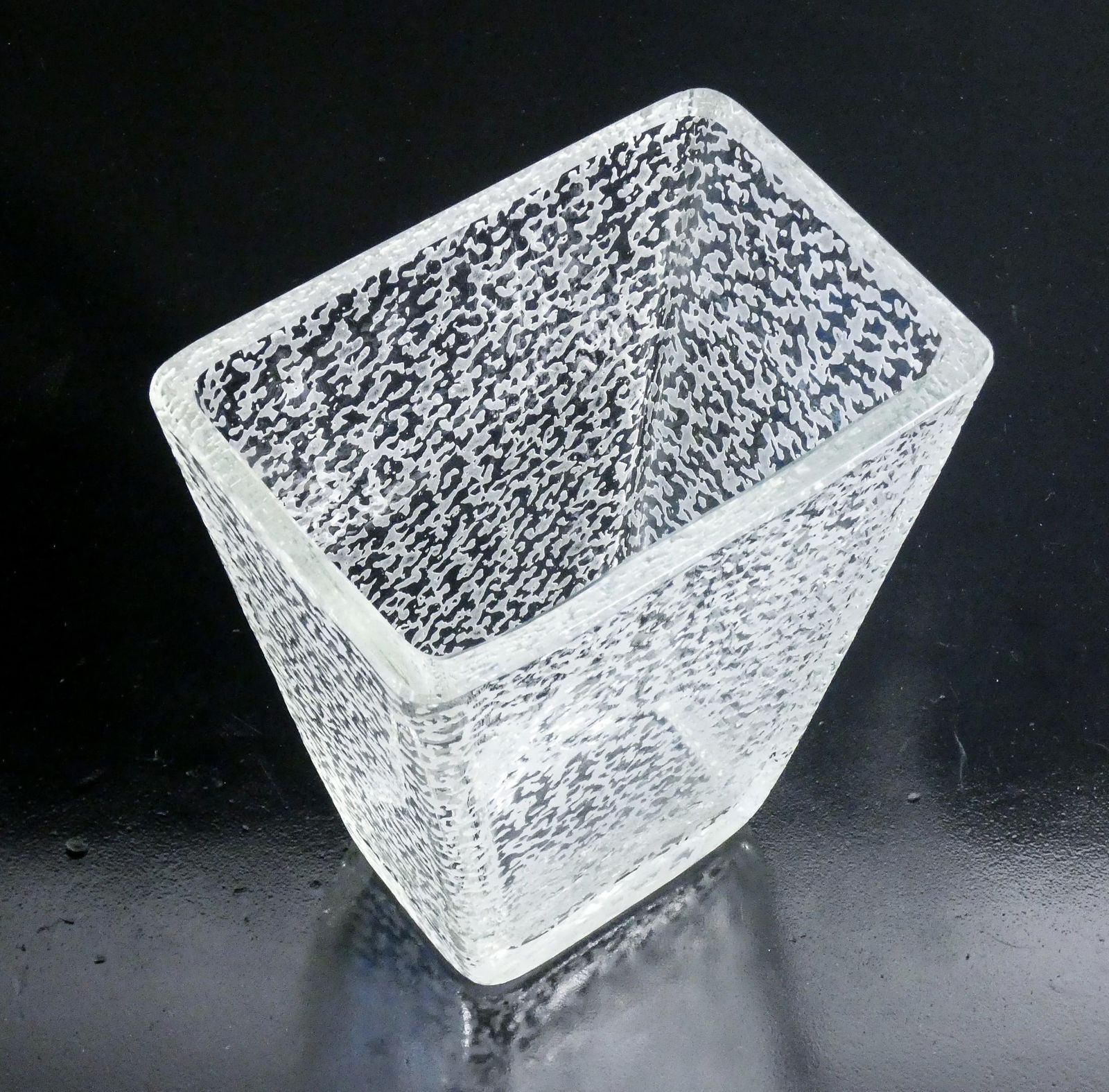 Etched Glass Vase Design Conterie & Cristallerie Murano. Anni 60 photo buy