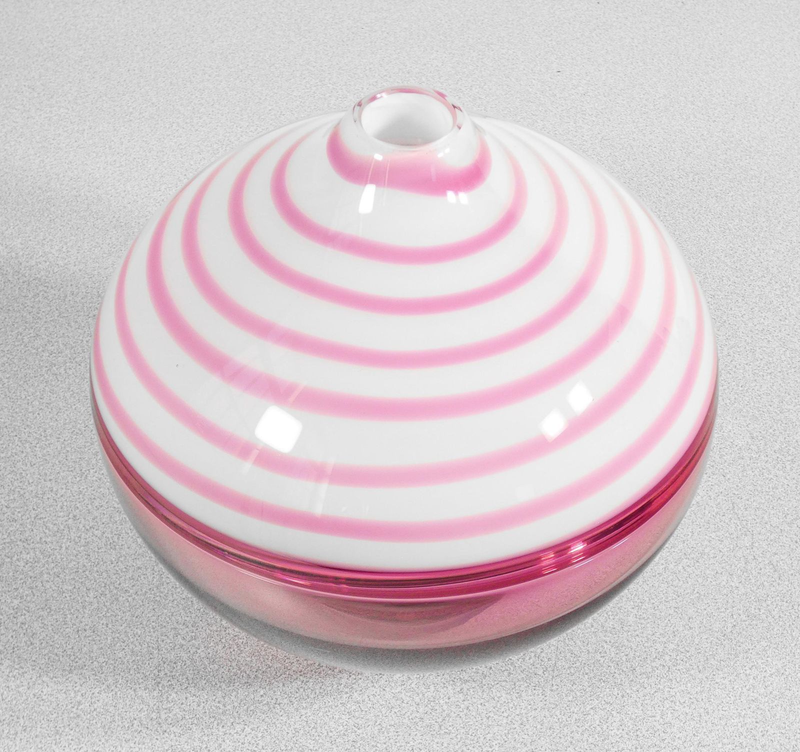 Blown Glass Vase Design Paolo Crepax. Pink Version. 1990s photo Home Decor