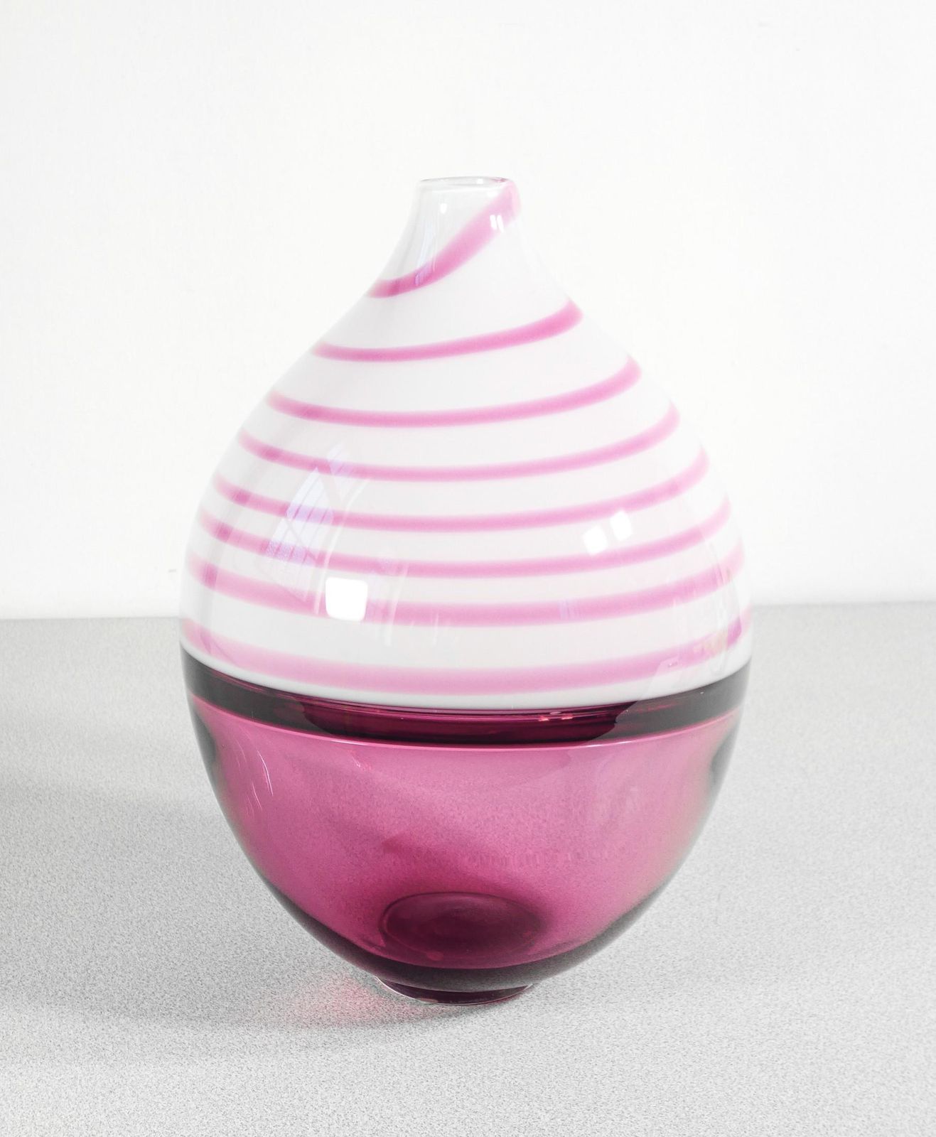 Blown Glass Vase Design Paolo Crepax. Large Pink Version. 1990s photo furniture