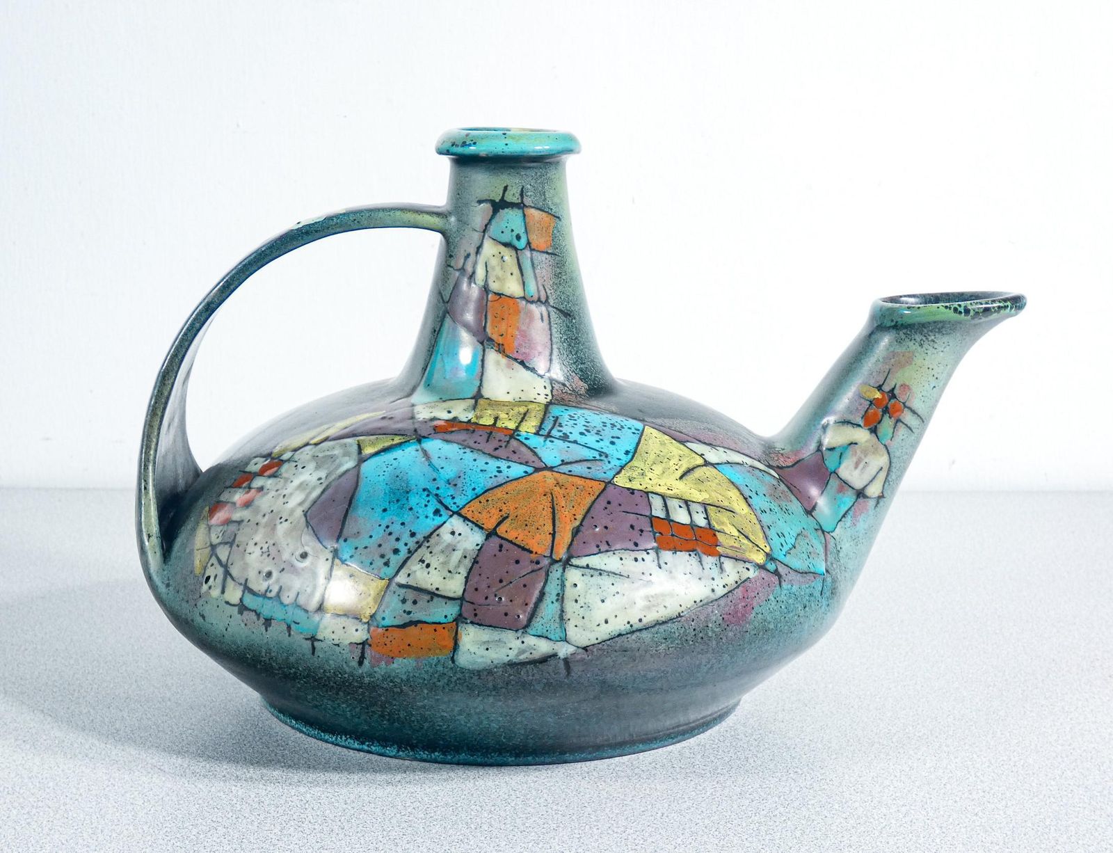 Home Decor Glazed Ceramic Pitcher, Design Nanni Valentini For Bruno Baratti. Anni 60 photo