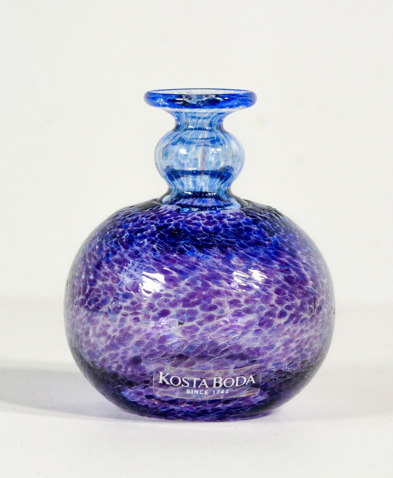 Blown Glass Vase, Design Bertil Vallien For Kosta Boda. Sweden photo for sale