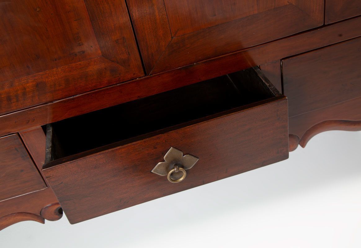 A Large Chinese Square Corner Low Cabinet, 18th Century photo for sale