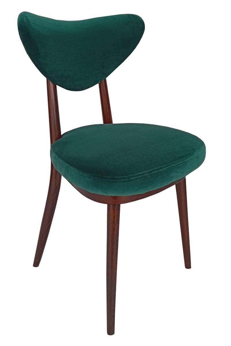 Mid Century Hartstoel In Groen Katoenen Fluweel, Adamo Eva By Dedar, Europa, Jaren 1960 photo furniture