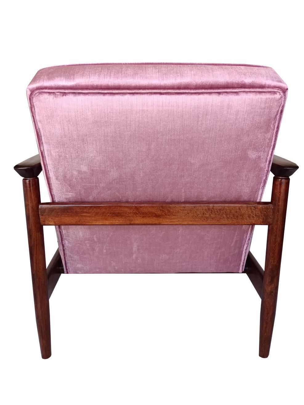 Pair Of Pink Glossy Velvet Armchairs, Designed By Edmund Homa, Europe, 1960s. photo Furniture