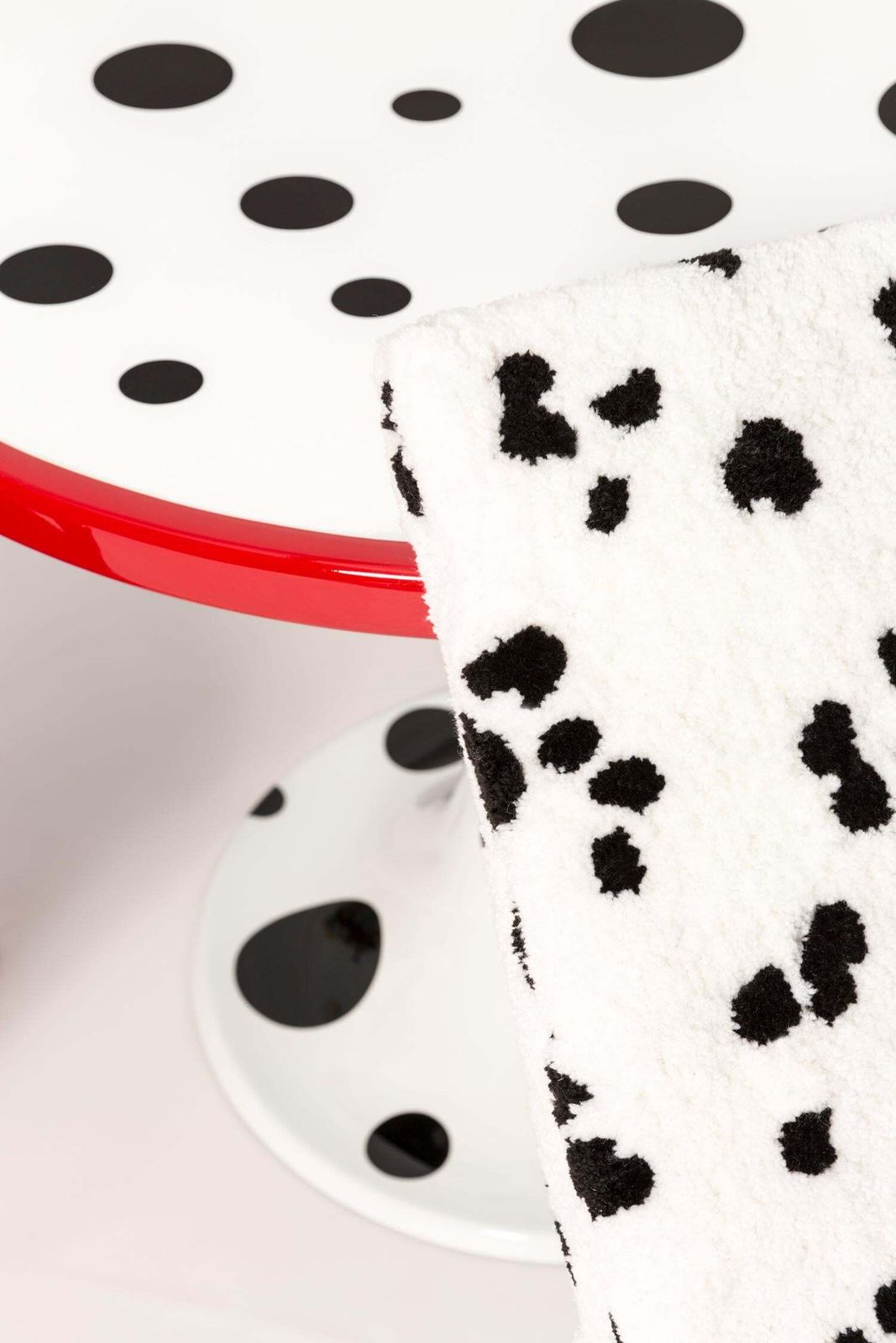 Mid Century Hand Tufting Cruella Dalmatian Wool, Rajmund Halas Chair, 1960s photo for sale
