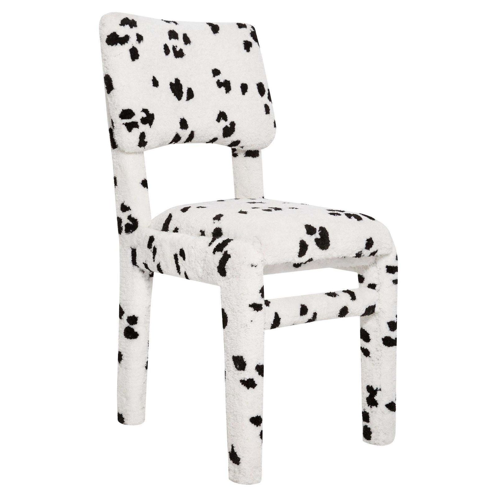 Mid Century Hand Tufting Dalmatian Chair, Rajmund Halas, Poland, 1960s