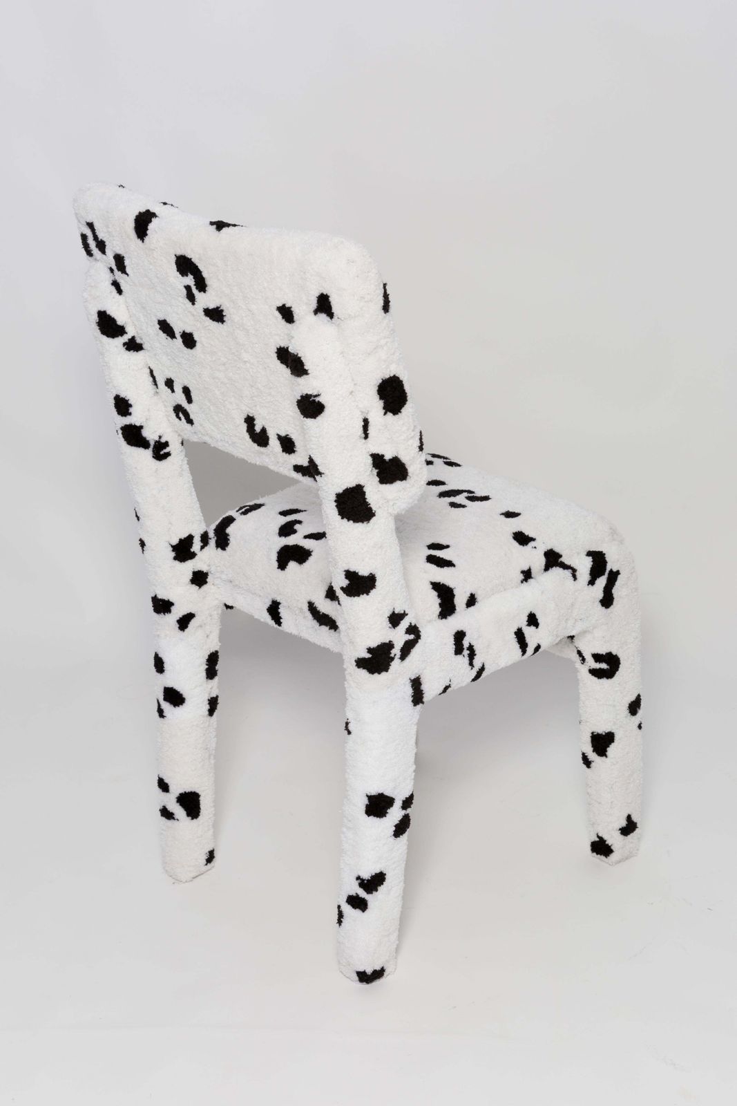 Mid Century Hand Tufting Dalmatian Chair, Rajmund Halas, Poland, 1960s photo vinterior