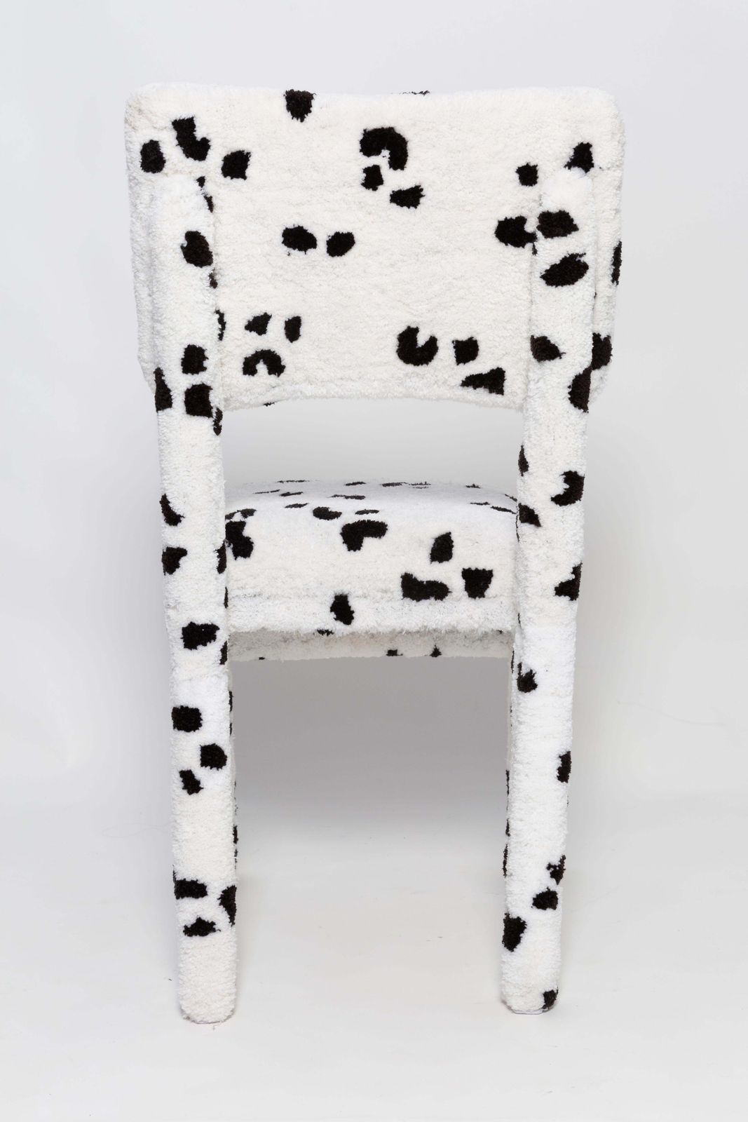 Mid Century Hand Tufting Dalmatian Chair, Rajmund Halas, Poland, 1960s photo vintage