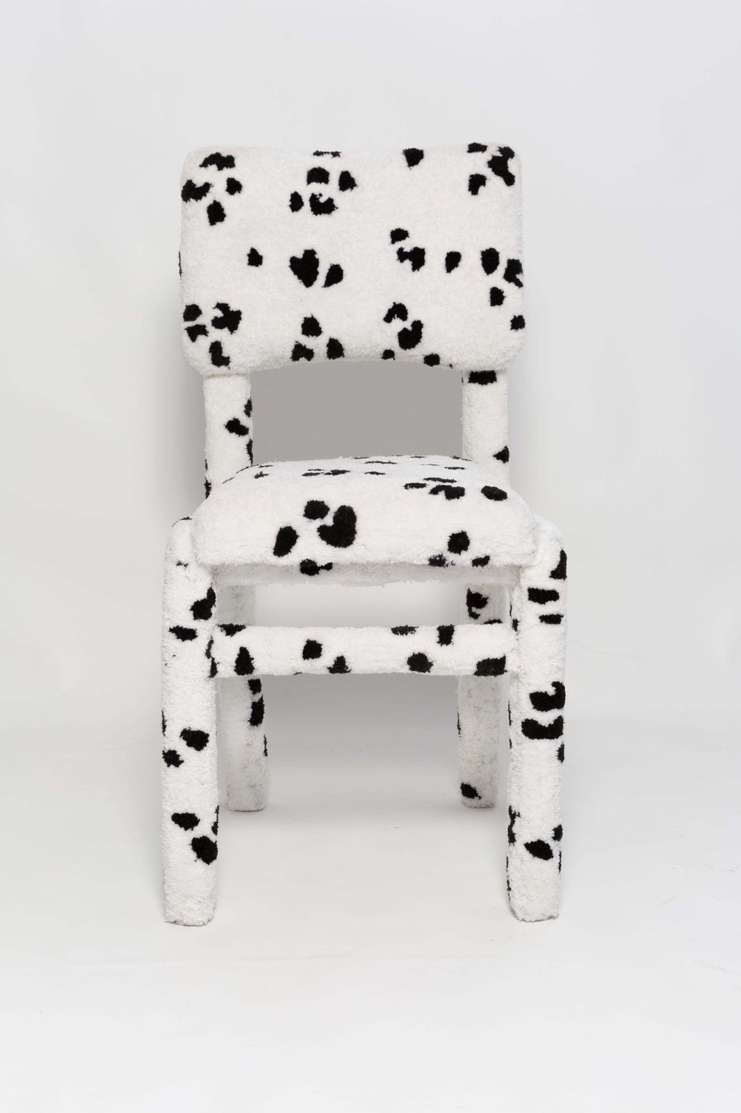 photo for sale Mid Century Hand Tufting Dalmatian Chair, Rajmund Halas, Poland, 1960s