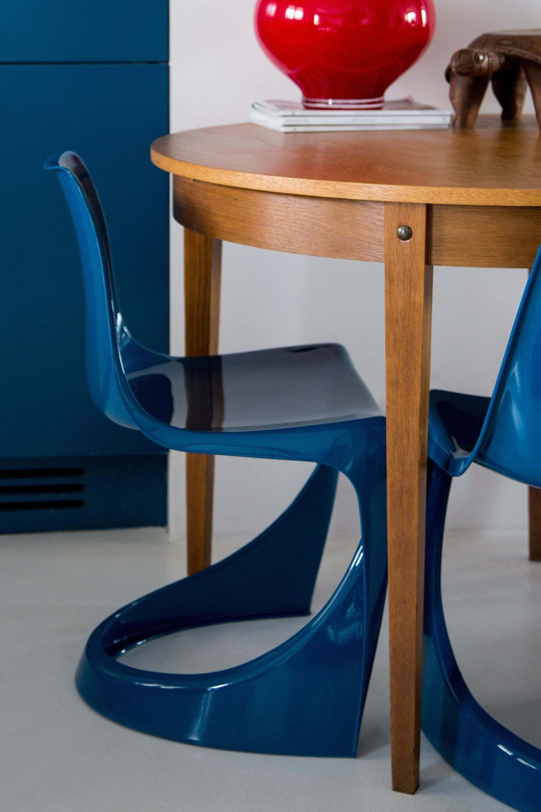 Set Van Vier Mid Century Zeeblauw Cado Stoelen, Steen østergaard, Europa, Jaren 1960 photo furniture