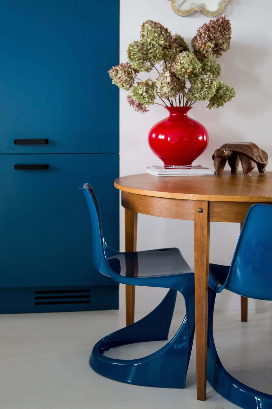 Set Van Vier Mid Century Zeeblauw Cado Stoelen, Steen østergaard, Europa, Jaren 1960 photo for sale