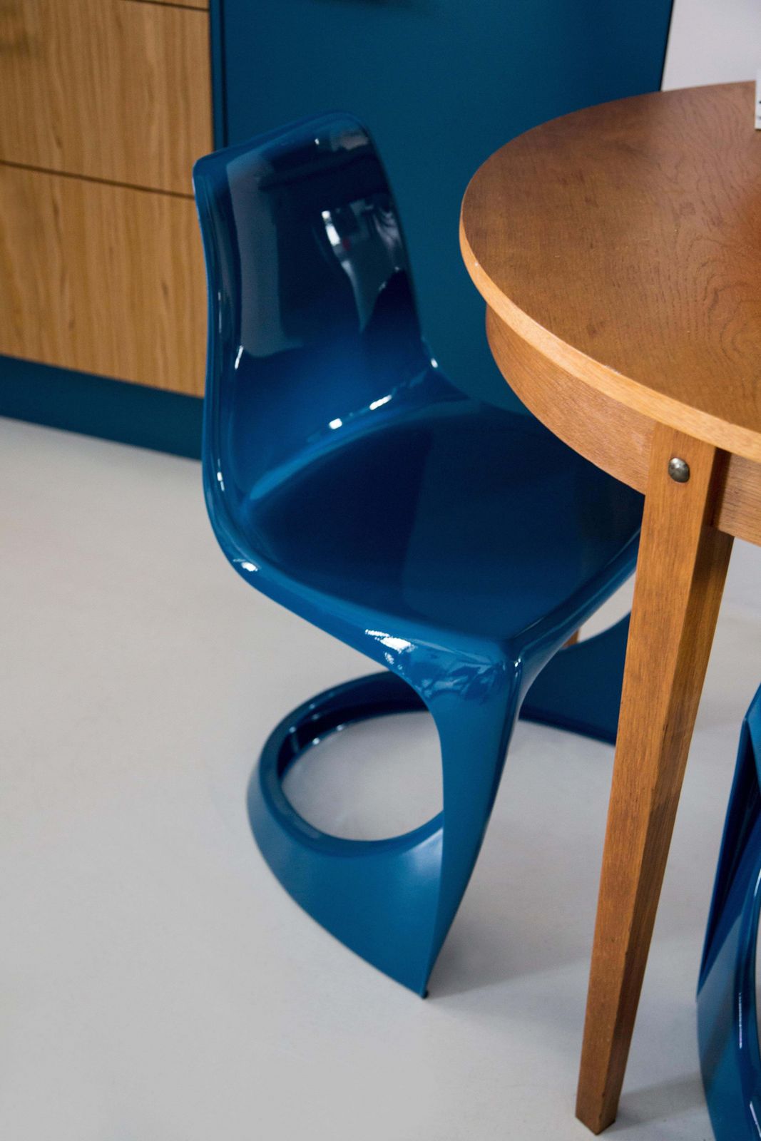 Set Of Four Mid Century Sea Blue Cado Chairs, Steen østergaard, Europe, 1960s photo 3088.0