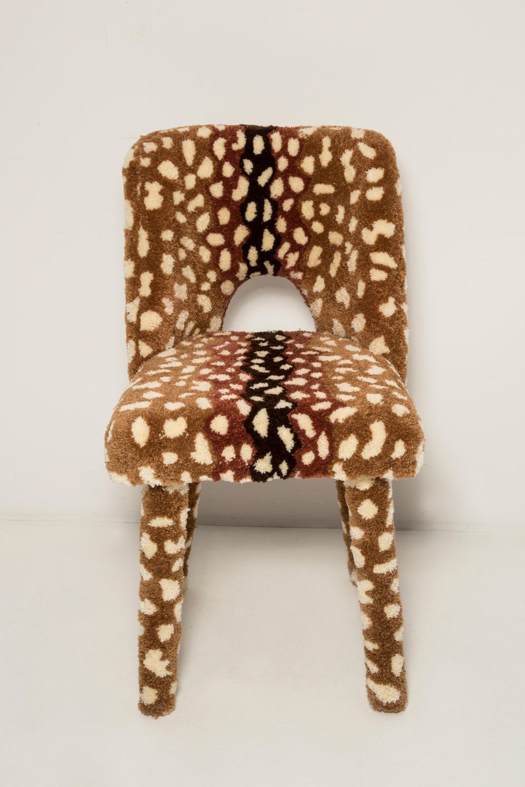 Mid Century Hand Tufting Roe Deer Bambi Wool Shell Chair, Europe, 1960s photo Furniture