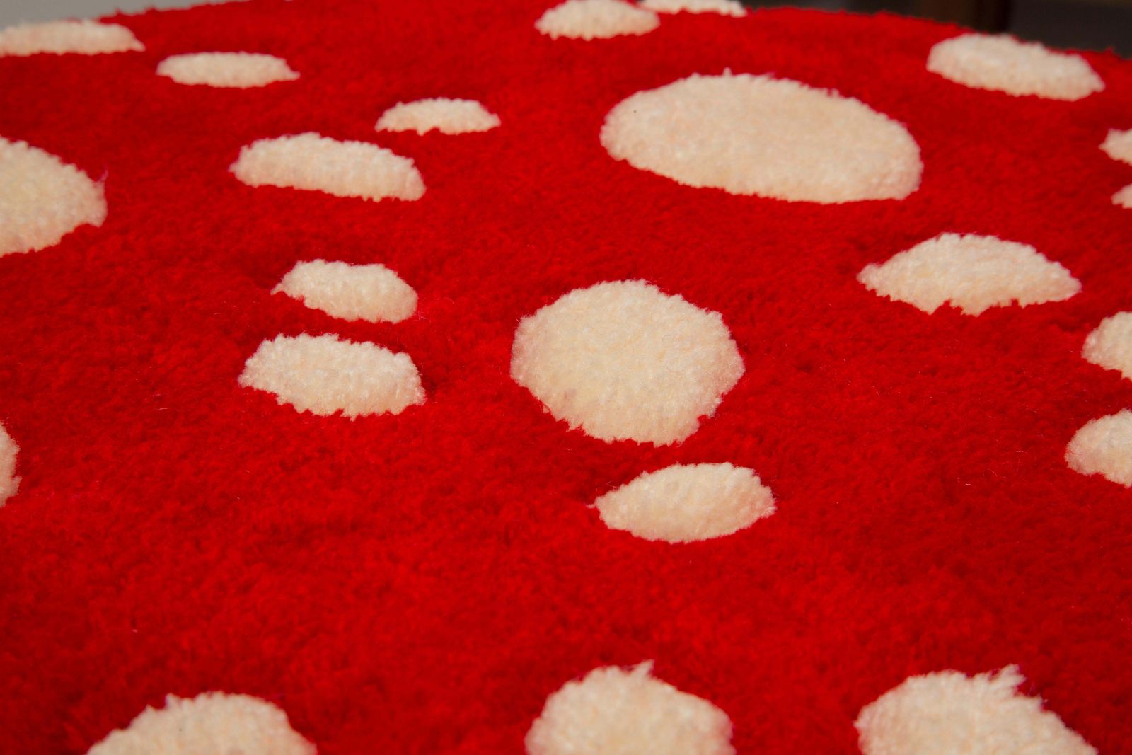 photo buy Set Of Two Mid Century Hand Tufting Mushroom Wool Stools, Europe, 1960s