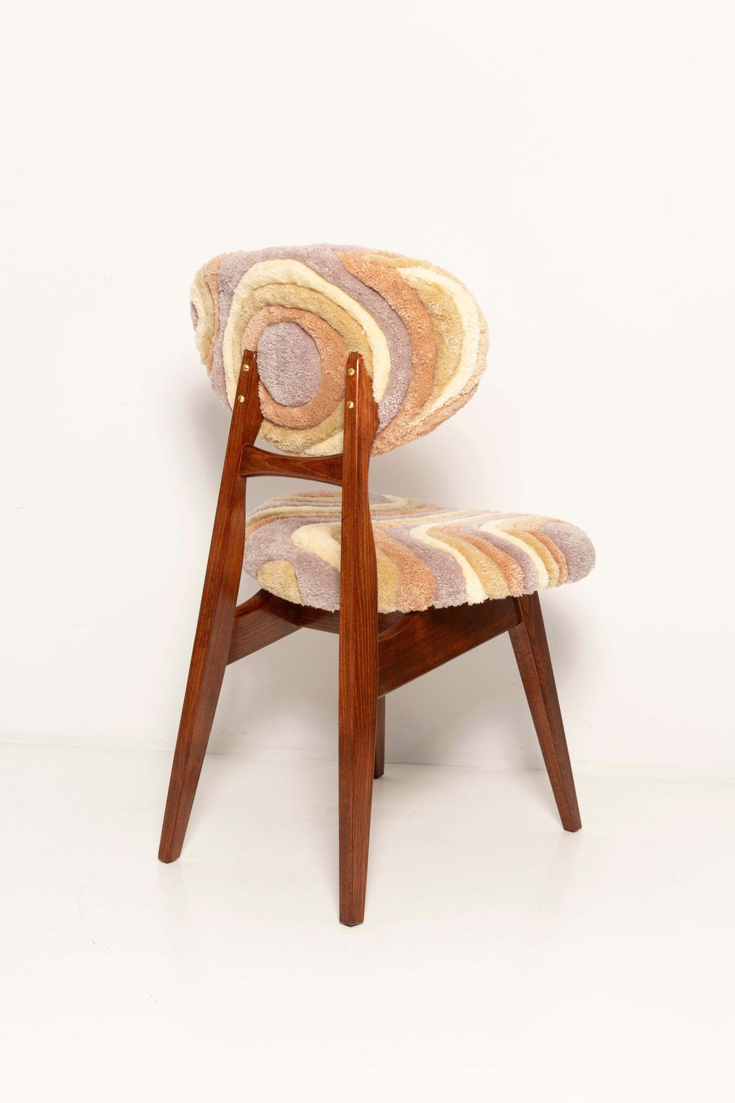Set Of Eight Mid Century Mushroom Chairs, Hand Tufting Beige Wool, Europe, 1960s photo vinterior