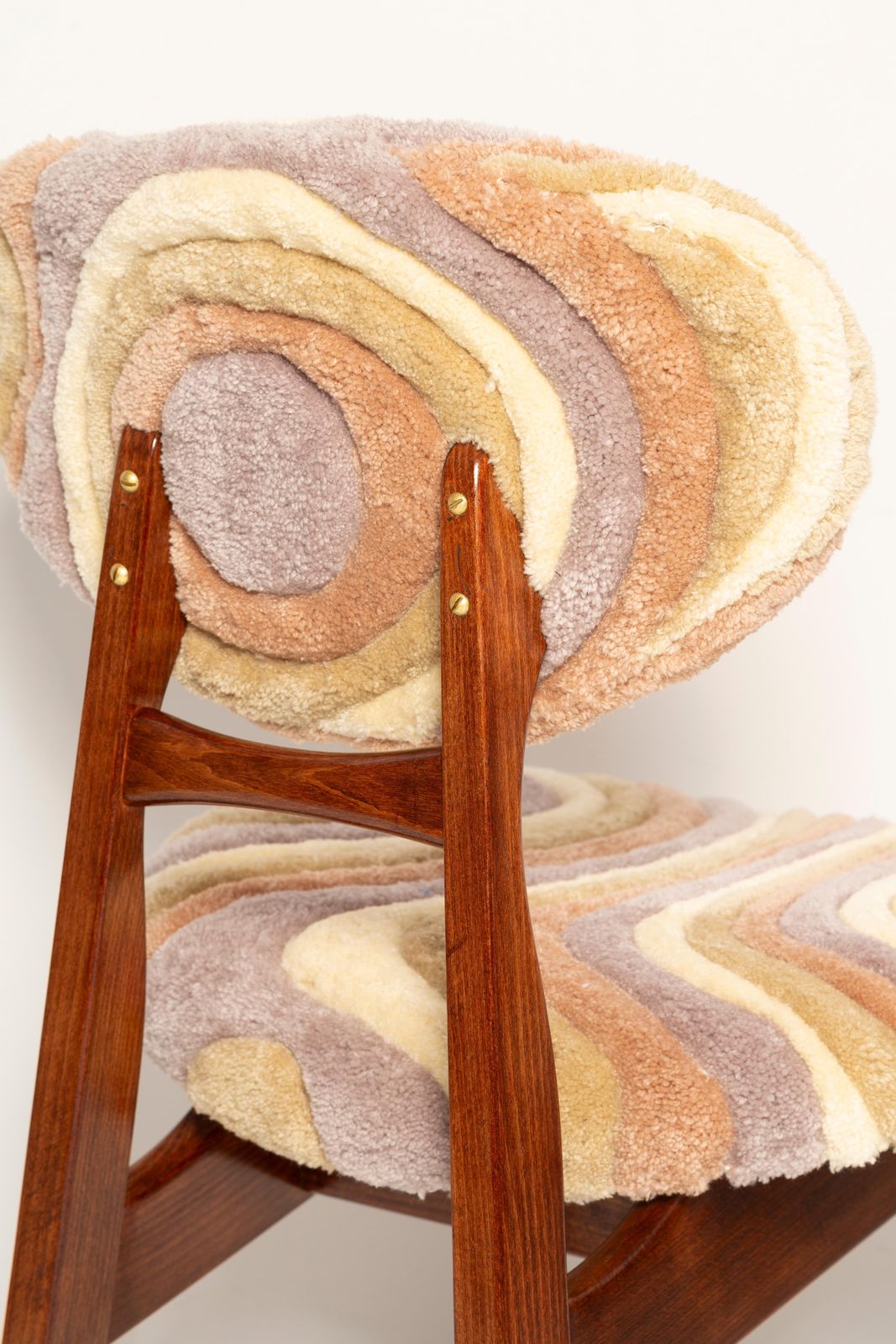 Set Of Eight Mid Century Mushroom Chairs, Hand Tufting Beige Wool, Europe, 1960s photo buy