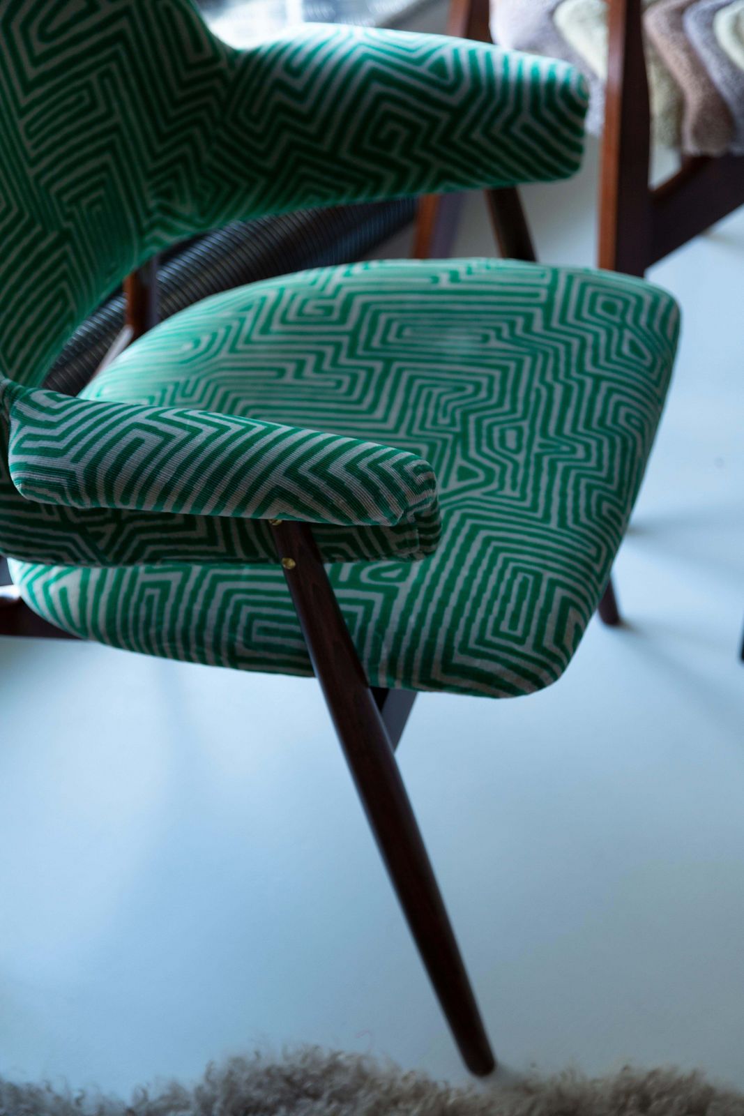 Set Of Six Mid Century Armchairs, Dedar Jamu Jungle, Type B 6148, Europe, 1960s photo Furniture