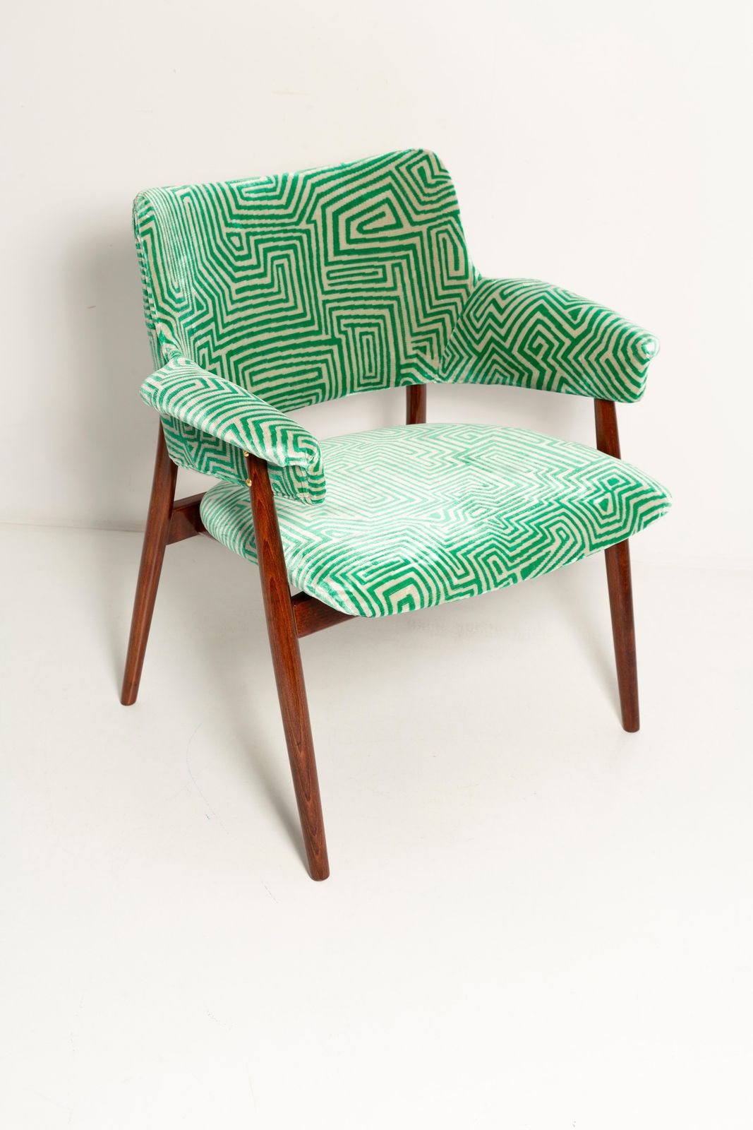 Set Of Six Mid Century Armchairs, Dedar Jamu Jungle, Type B 6148, Europe, 1960s photo vinterior