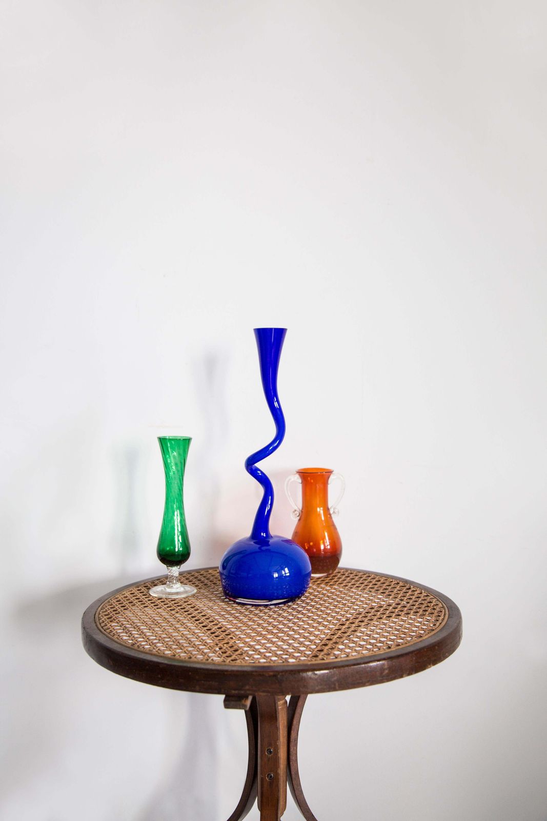 Mid Century Small Green Decorative Glass Vase, Europe, 1960s photo Home Decor